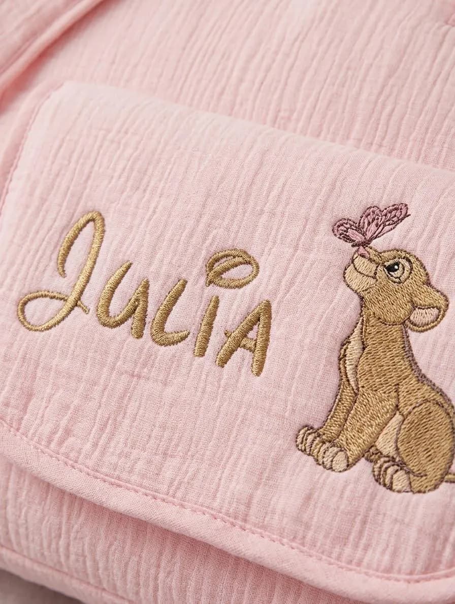 Ensemble Couverture Bébé Minky Nala Personnalisés – Cadeau de Naissance Brodé-Pack naissance cadeau- baby shower - image 3