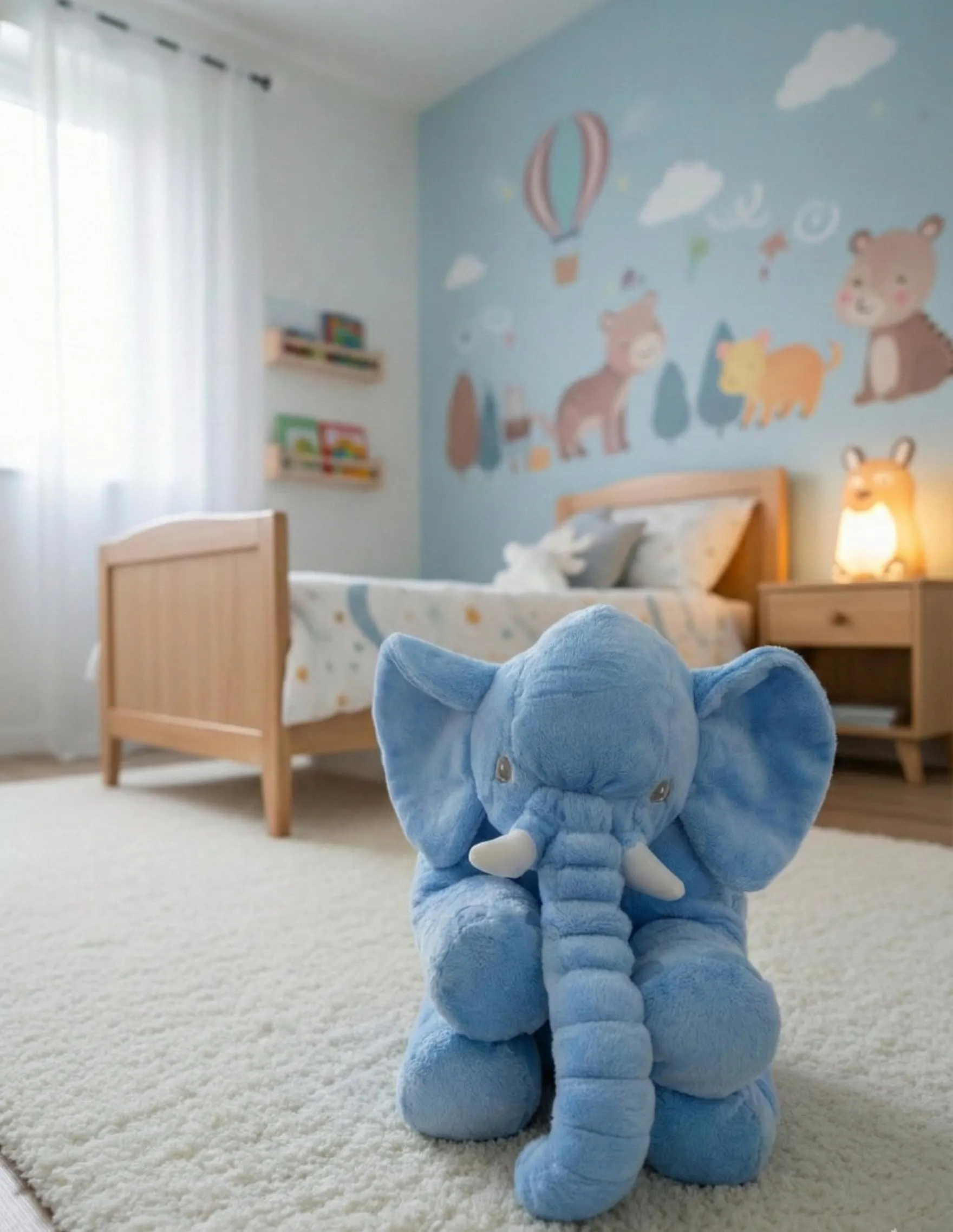 Peluche Éléphant Personnalisée-Cadeau Naissance Bébé Coussin Géant avec Prénom et Date-Doudou Souvenir de Naissance - éléphant rose gris ble - image 4