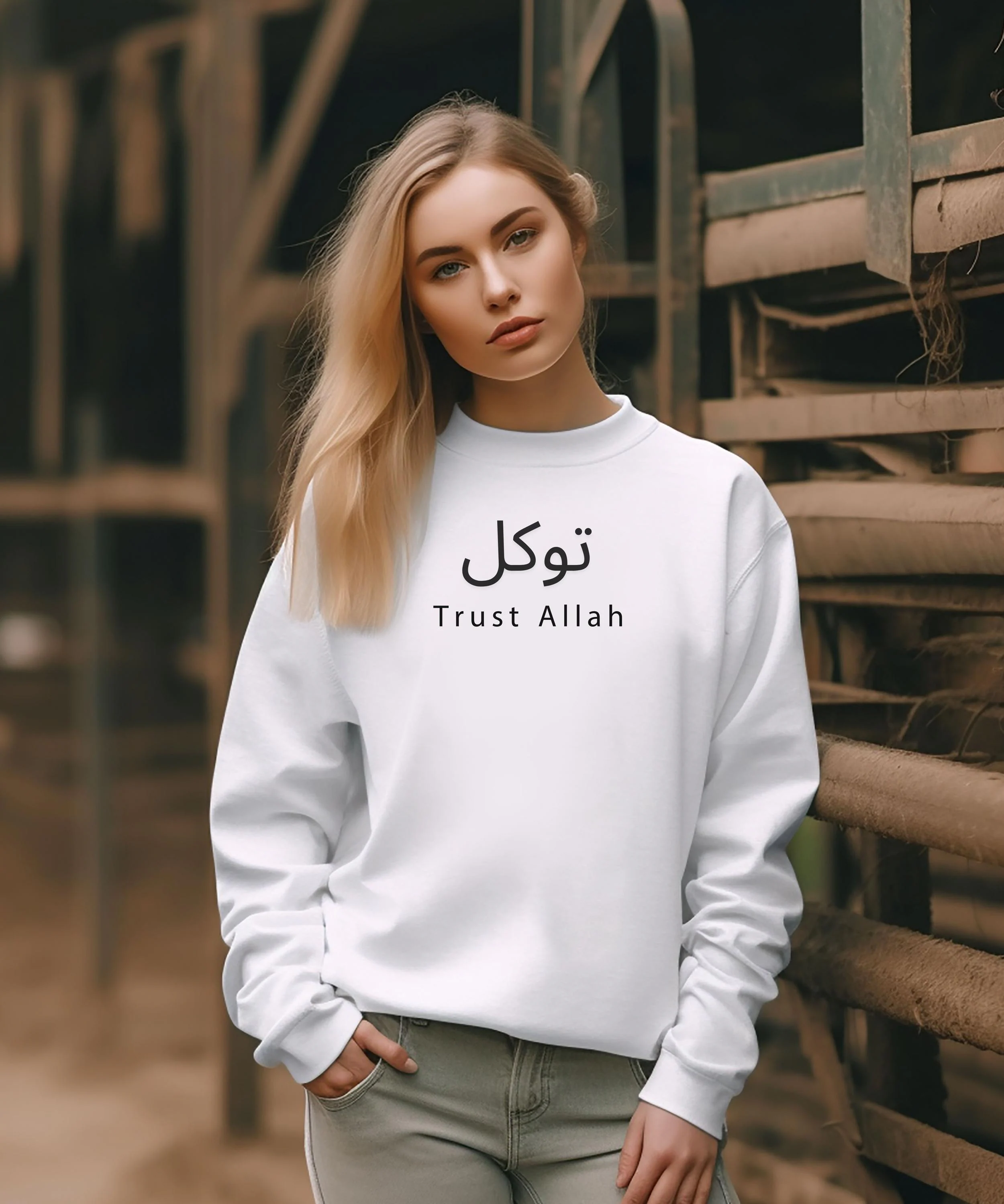 Tawakkul Trust in Allah Sweatshirt – Islamic Crewneck Jumper – Muslim Faith Clothing - image 3