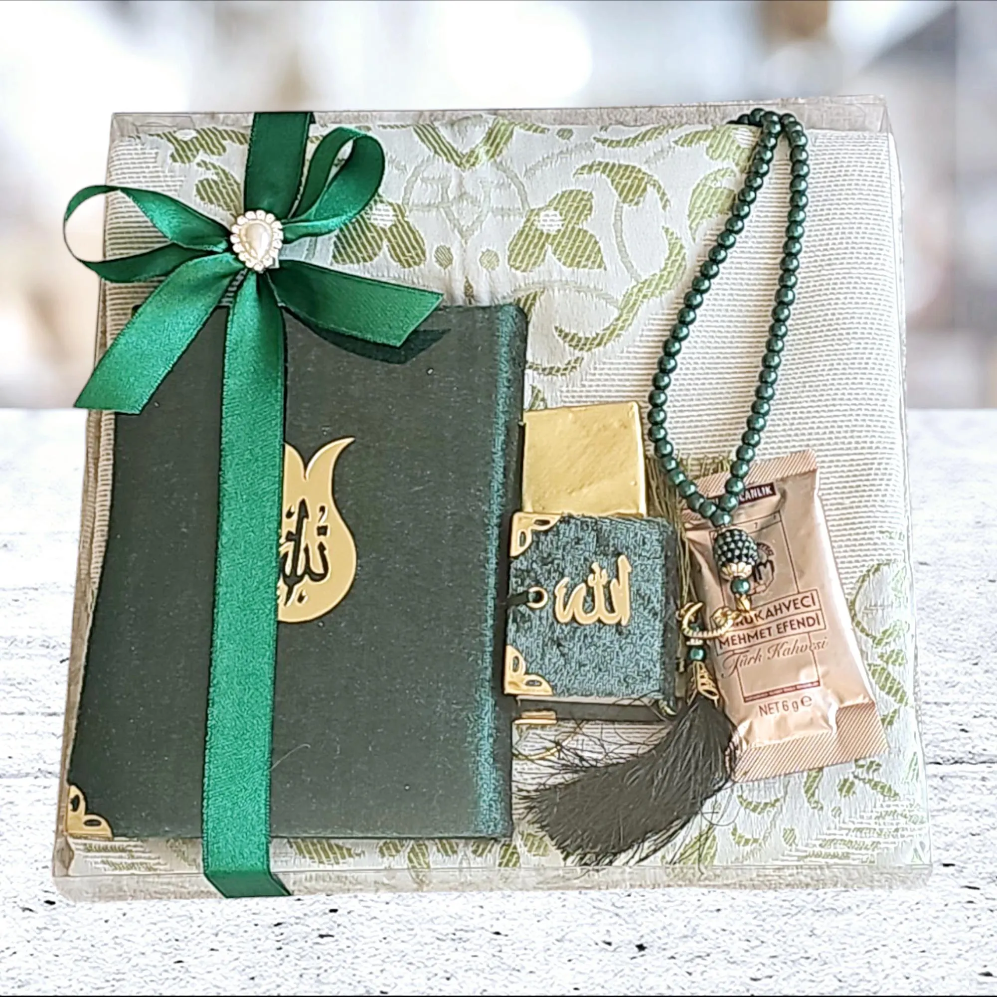 Customized Prayer Rug Gift Set: Islamic Ramadan Eid Gift