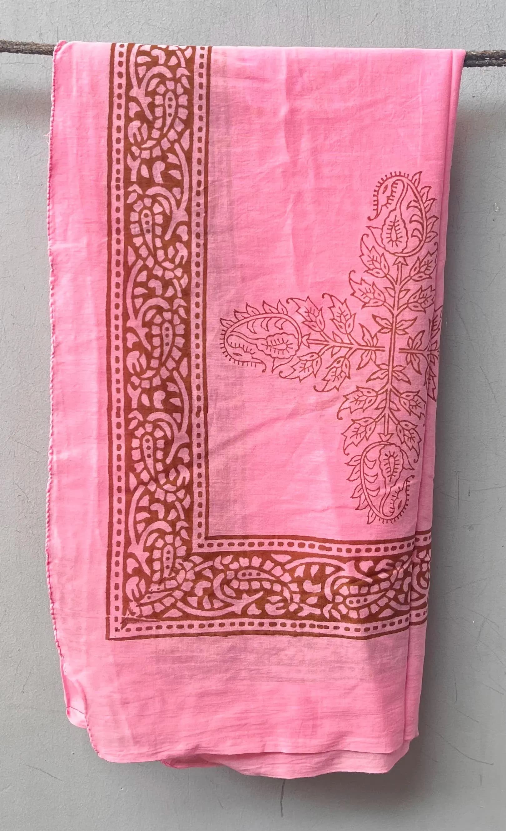 Set of 4 Hand block printed Square scarf-face cover-Hijab-Head cover-Head scarf - image 3