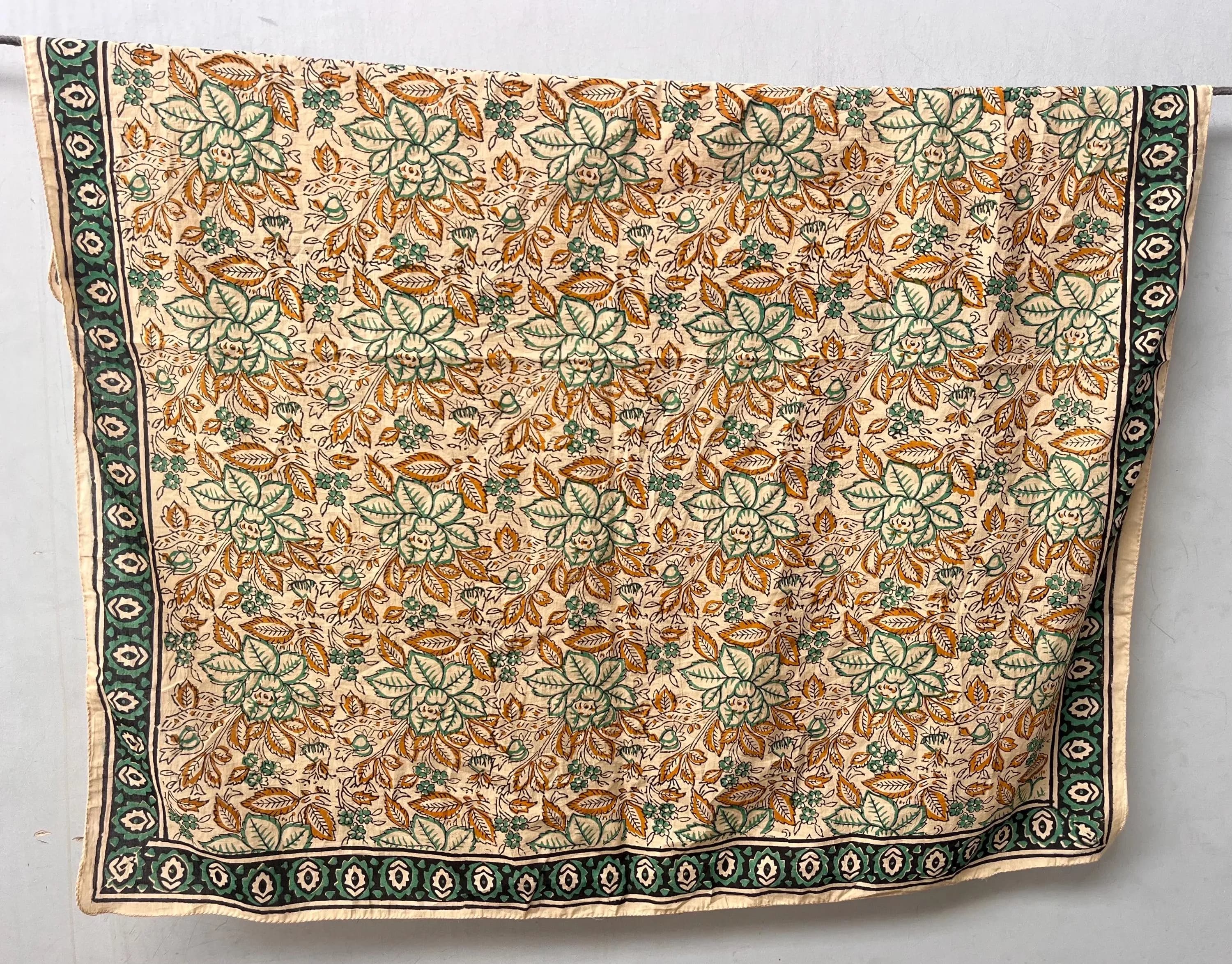 Hand block printed Square scarf-face cover-Hijab-Head cover-Head scarf