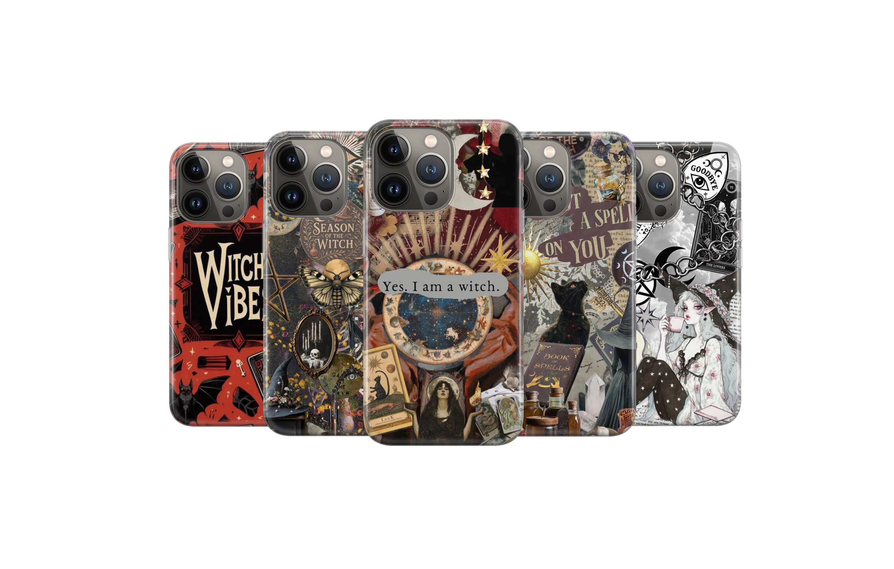 Witch Phone Case Gothic Witchy Cover for iPhone 18 Pro Max 17 16 15 14 13 12 11 X 8 7 6 Samsung S26 Ultra S25 S24 S23 S22 S21 S20 FE