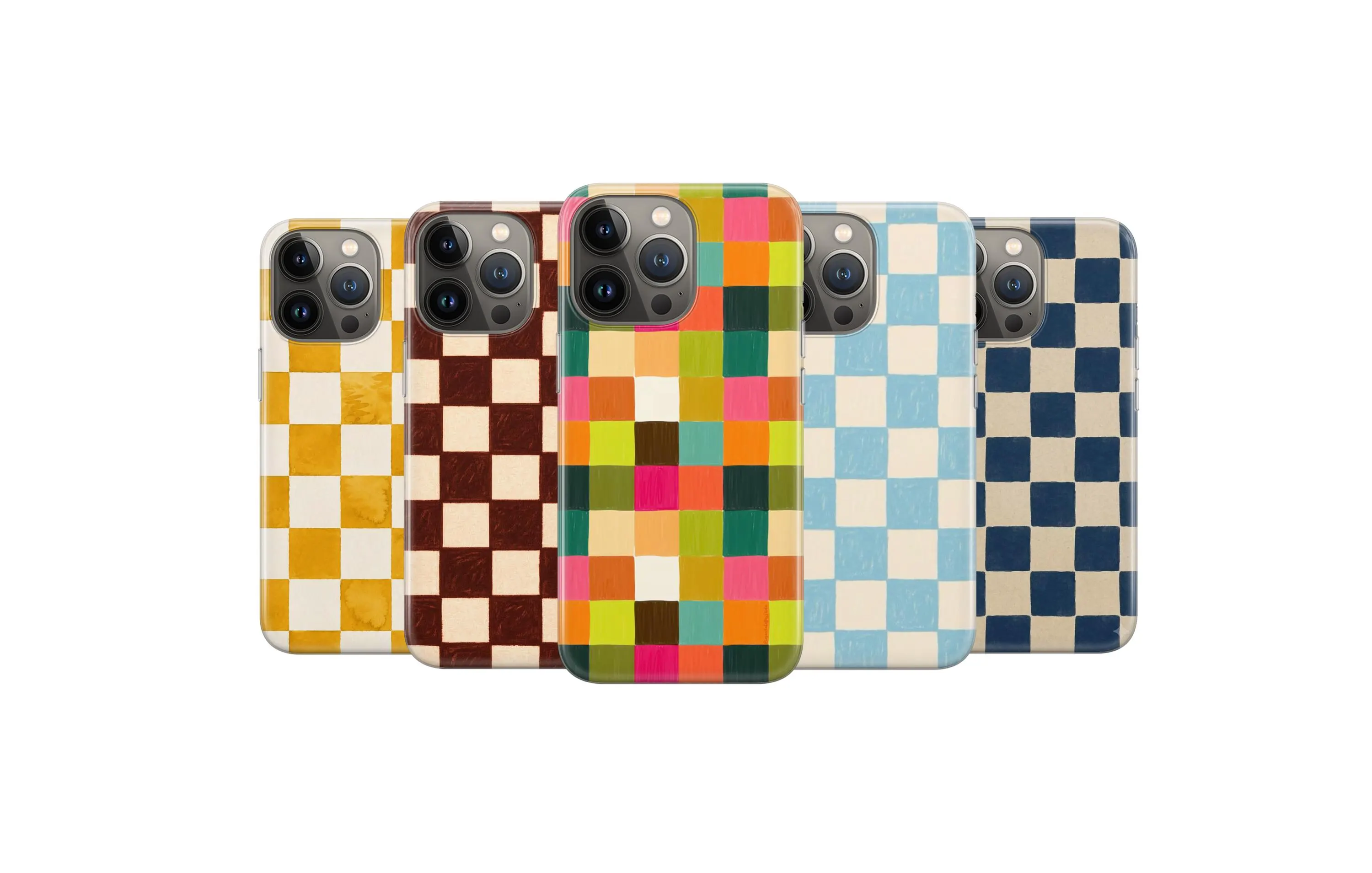 Checkered Phone Case Checkerboard Cover for iPhone 18 Pro Max 17 16 15 14 13 12 11 X 8 7 6 Samsung S26 Ultra S25 S24 S23 S22 S21 S20 FE A27