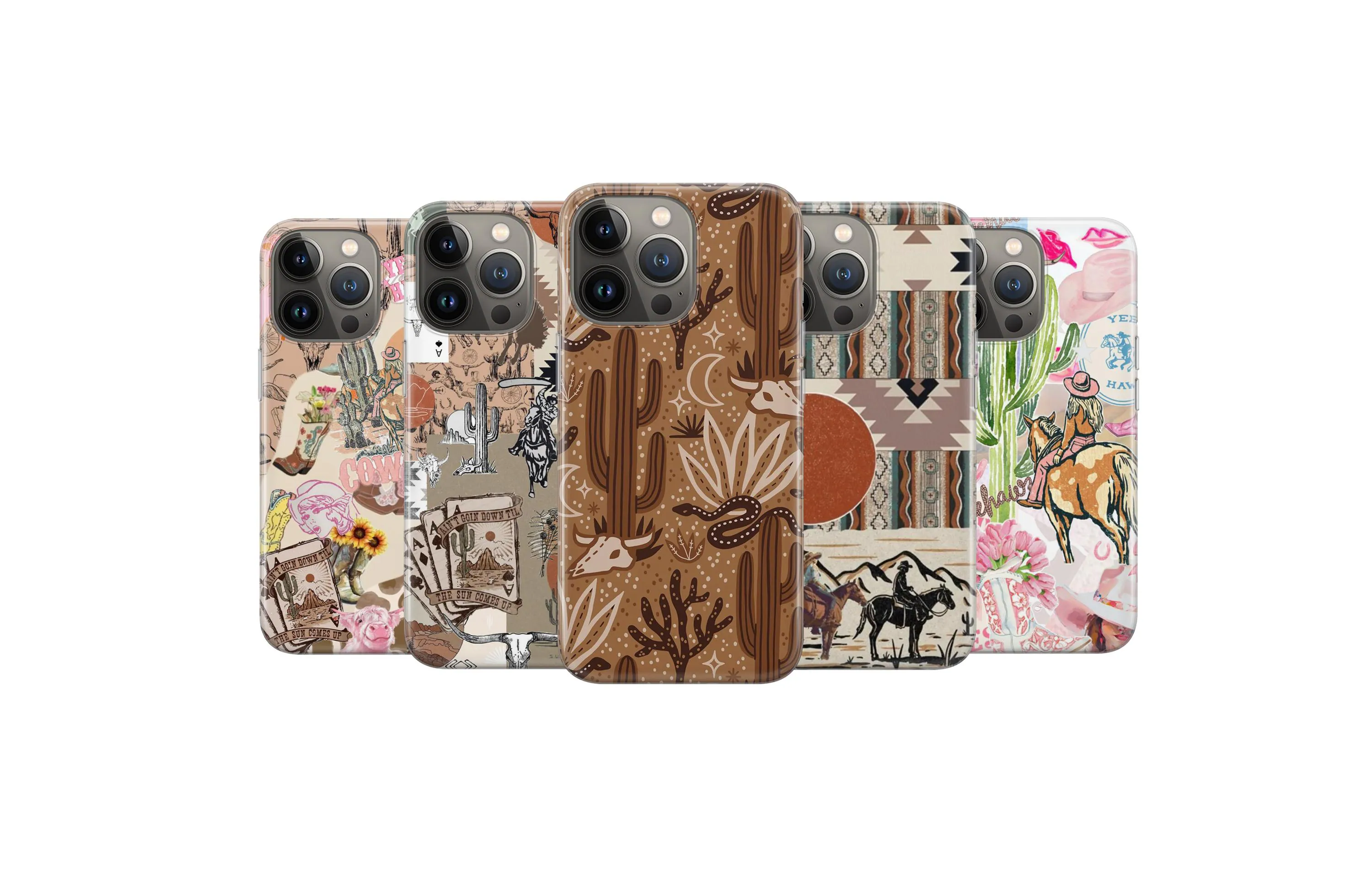 Western Cowboy Phone Case for iPhone Samsung – Cowgirl Desert Rustic Boho Cover