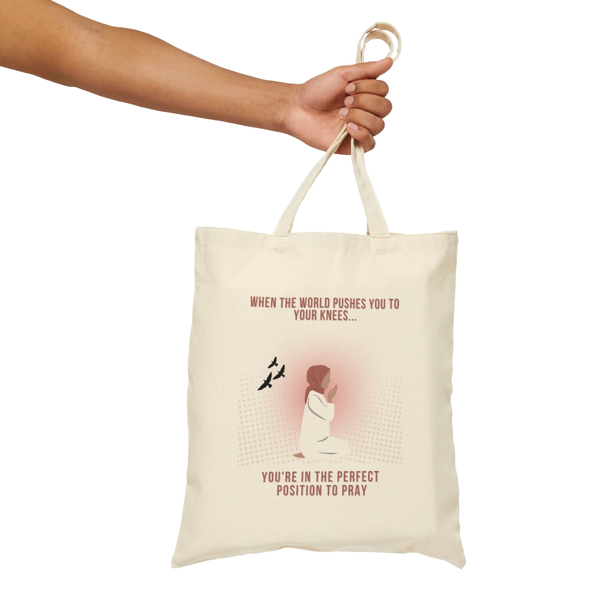 Muslim Woman Tote Bag: Hijabi Prayer Design, Eid Gift - image 5