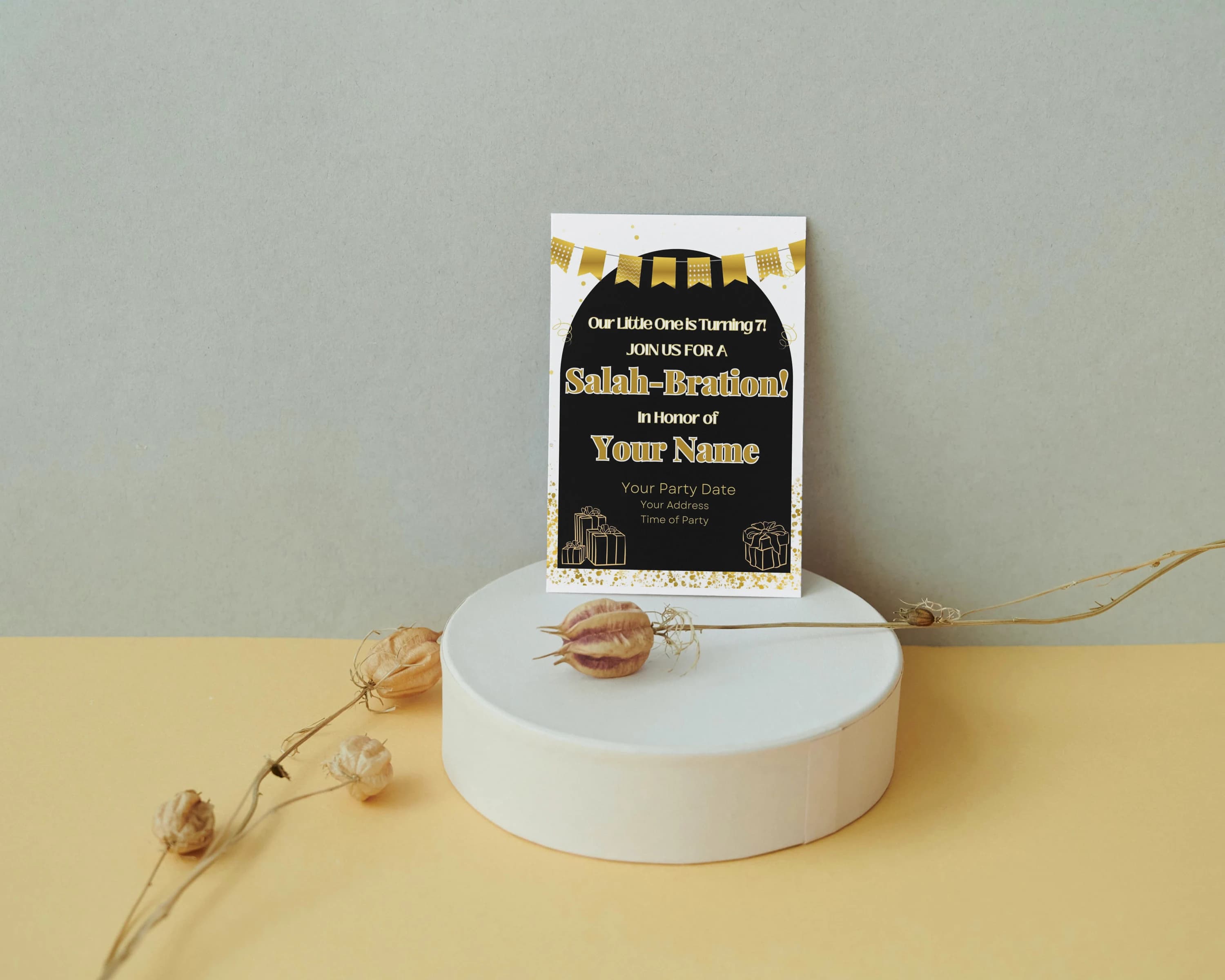 Muslim Salah-Bration Invitation- Editable Template - image 5