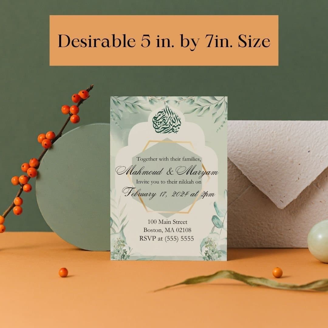 Elegant Nikkah Invitation Template: Islamic Wedding (Digital Download) - image 4