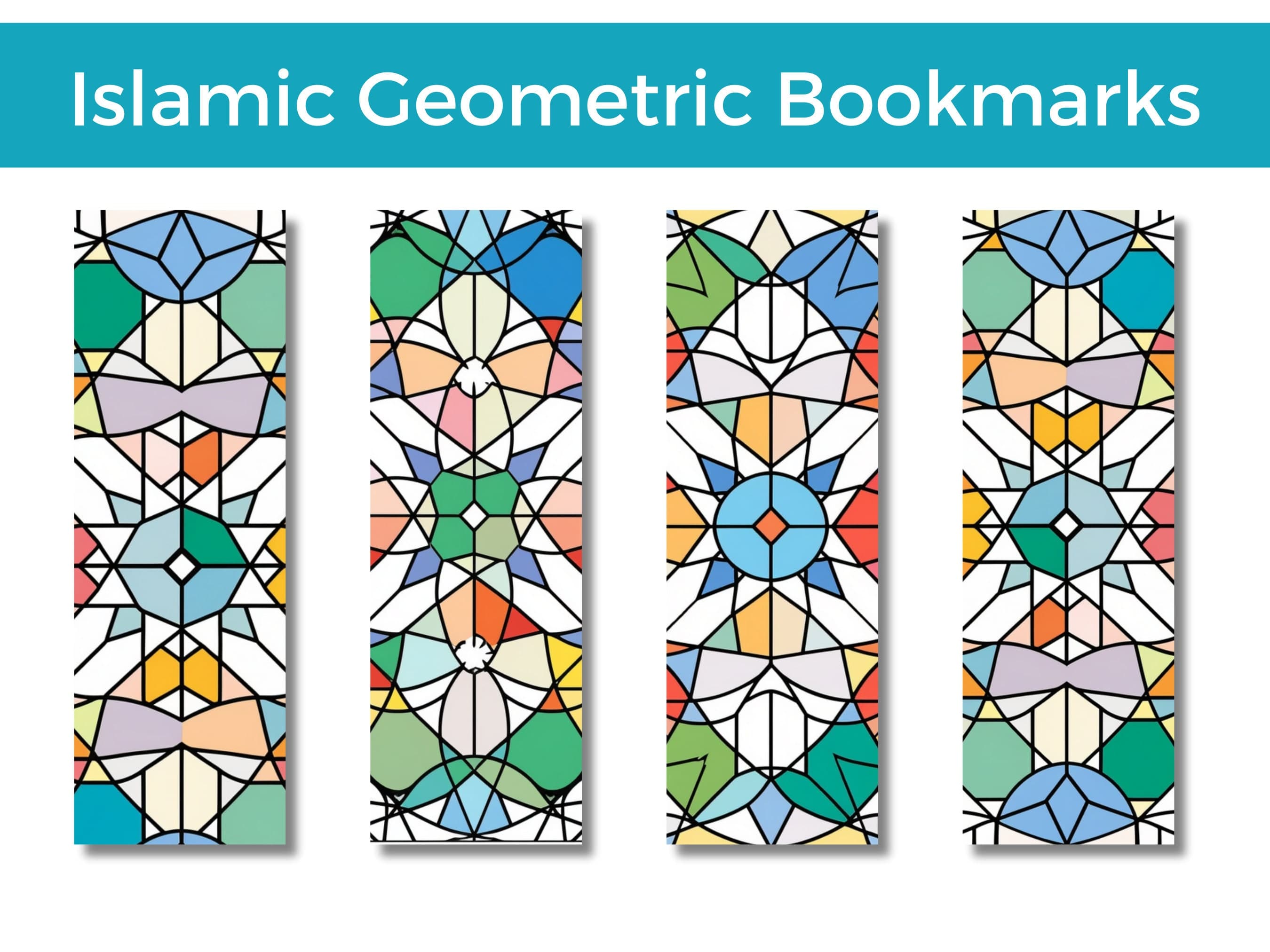 Islamic Geometric Bookmark: Modern Muslim Gift (Digital Download) - image 3