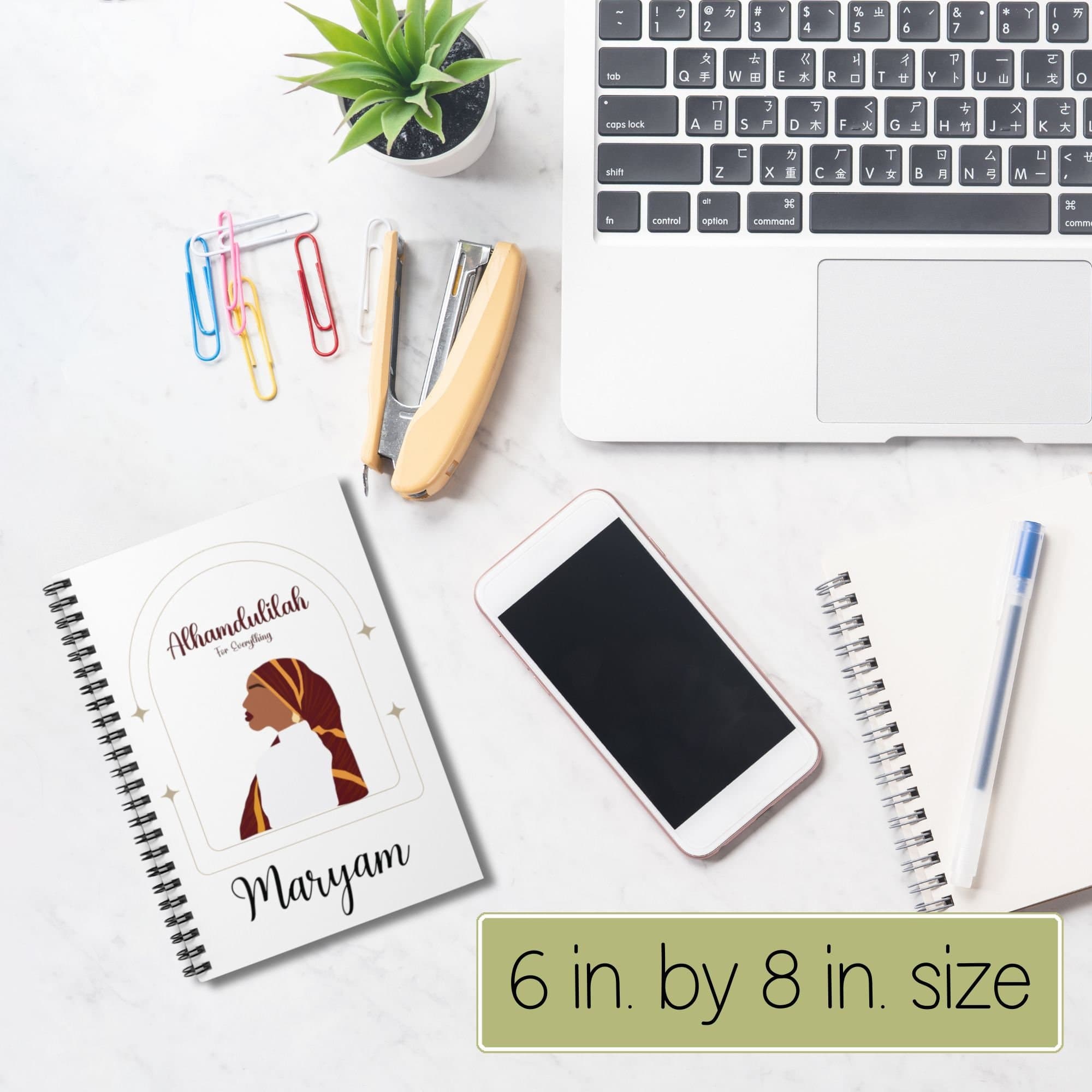Personalized Muslim Notebook: Alhamdulillah Gift, Hijabi Journal - image 5