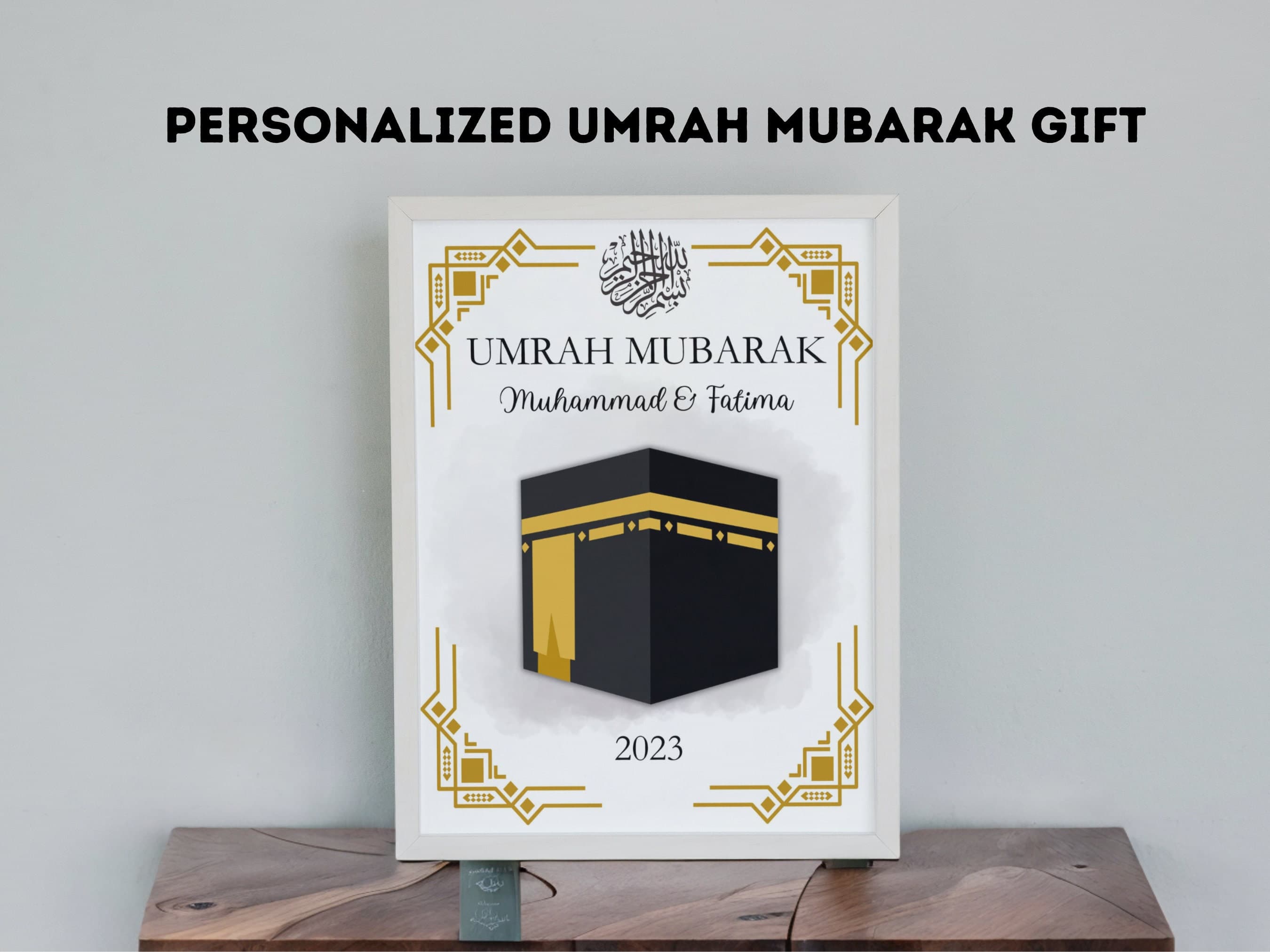 Custom Umrah Mubarak Kaabah Illustration (Digital Download)