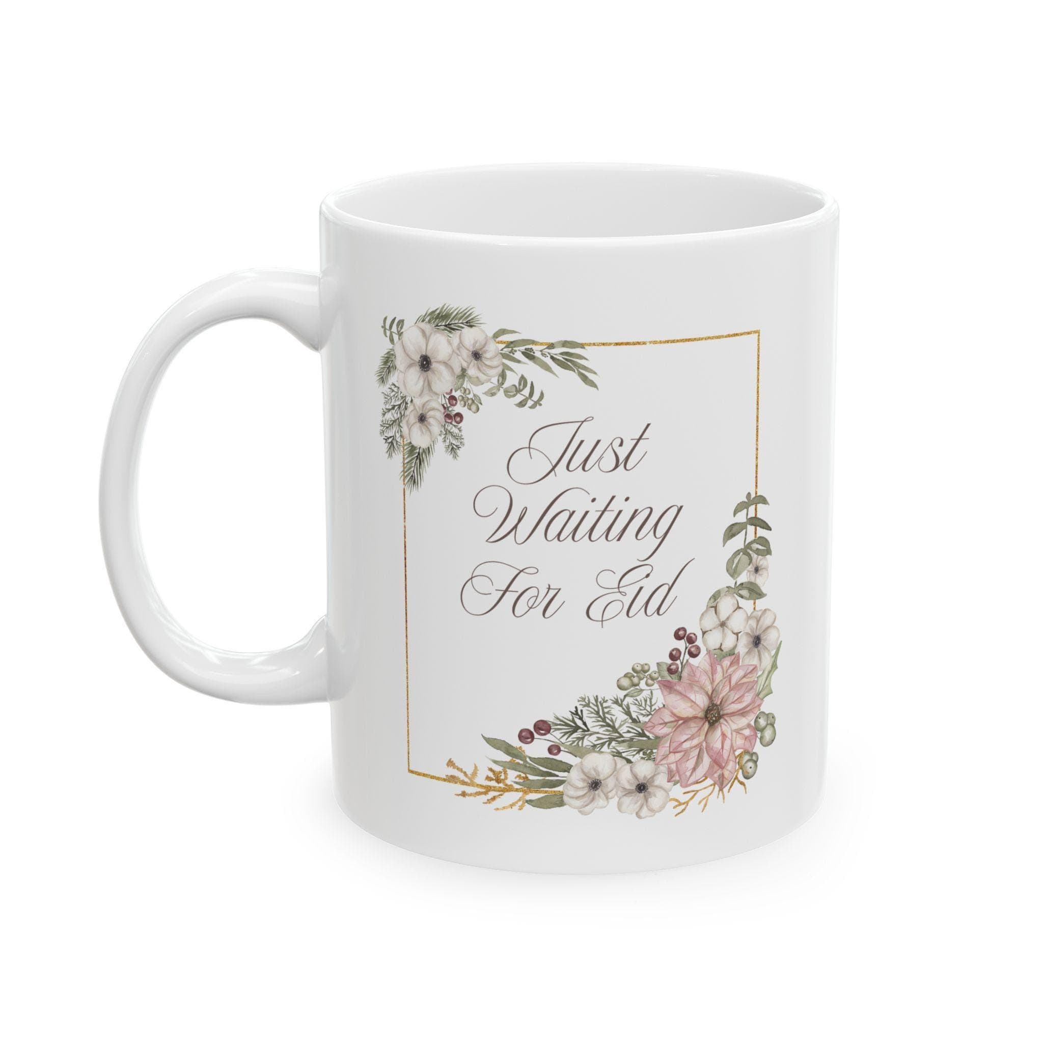 Muslim Eid Waiting Mug, Islamic Christmas Gift Coffee Cup, Holiday Celebration Tea Mug, Religious Ramadan Decor, Eid Al-Fitr Present,