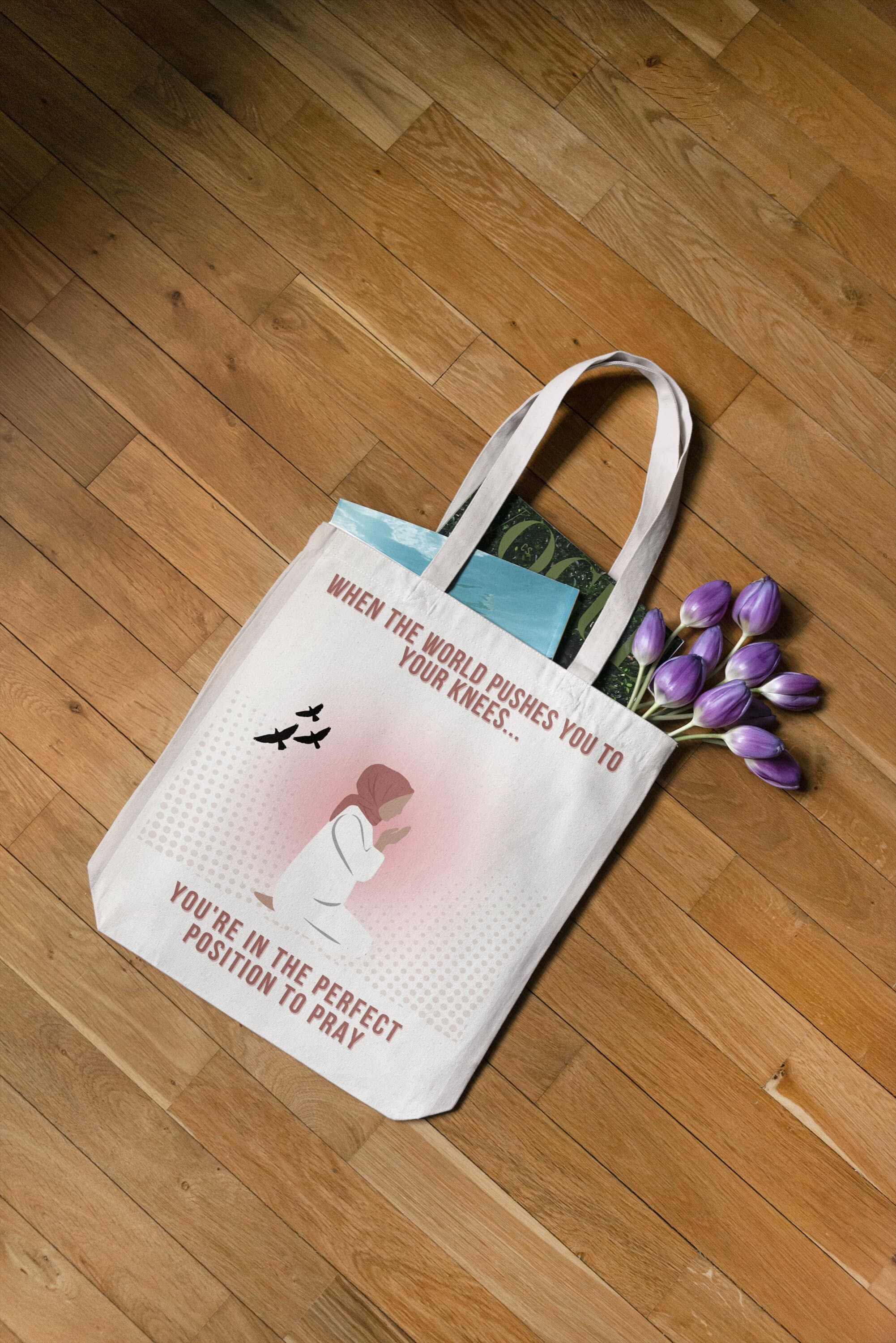 Muslim Woman Tote Bag: Islamic Art, Eid Gift
