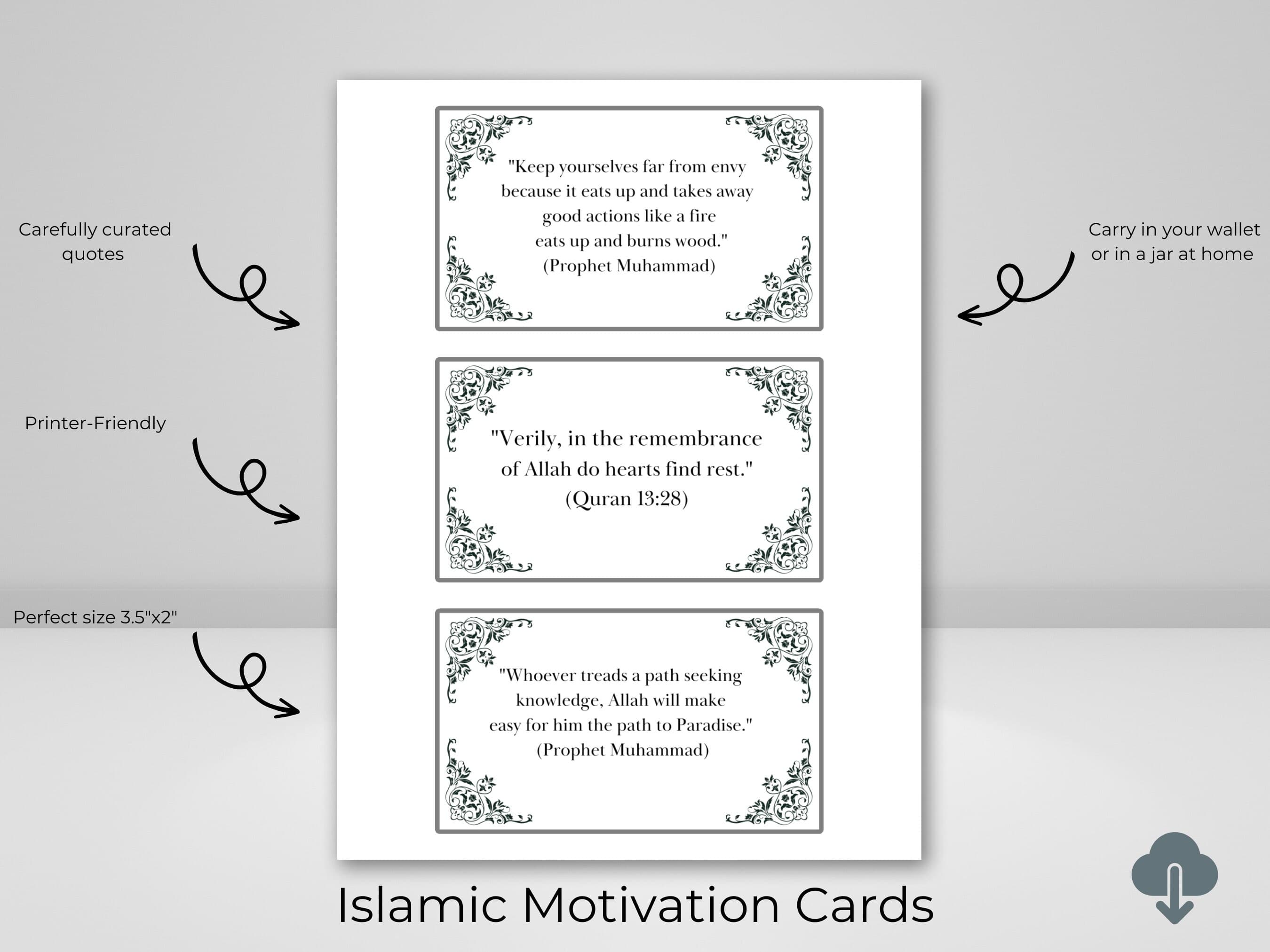 Quran & Hadith Quotes: Islamic Inspiration Cards (Digital Download) - image 3