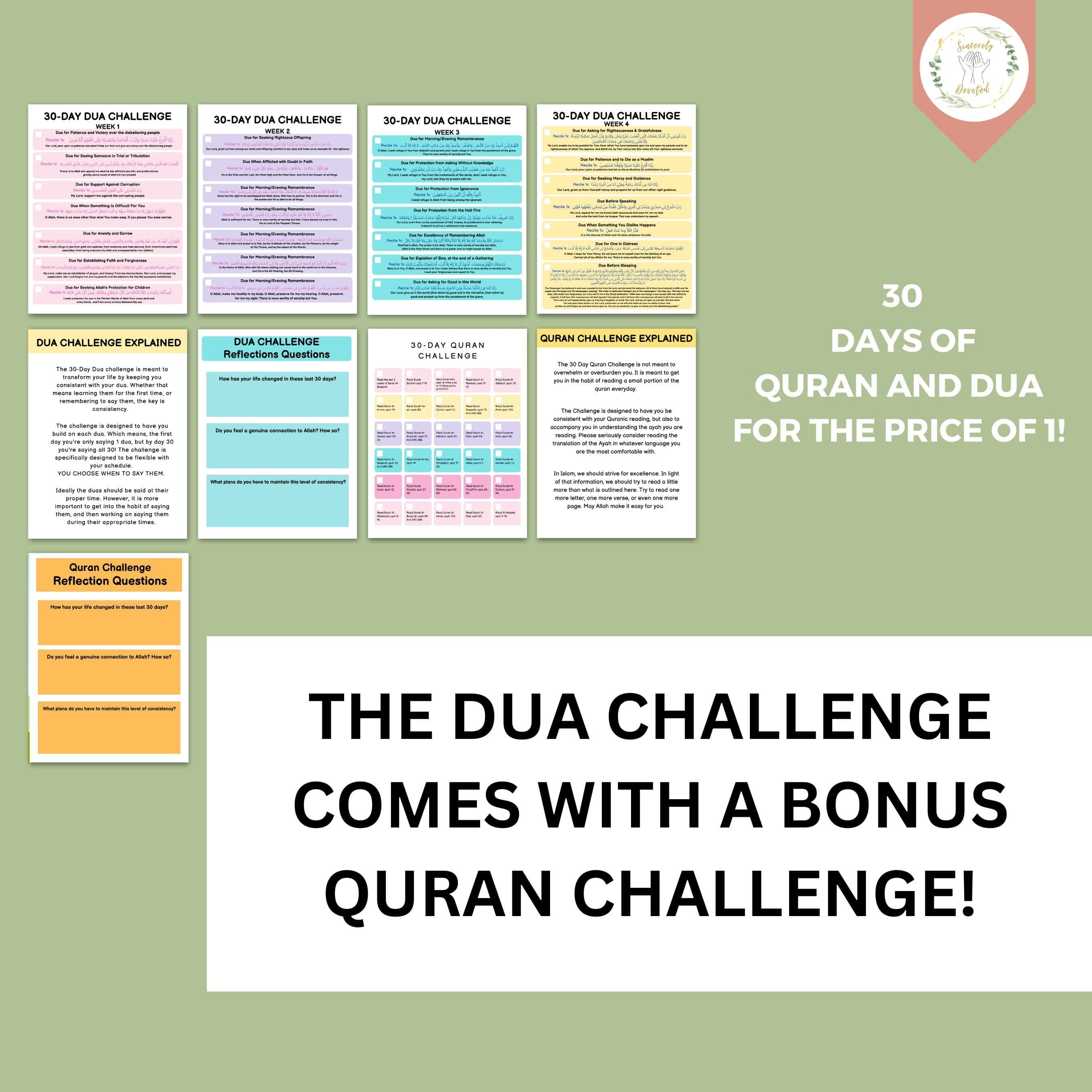 30-Day Dua & Quran Challenge: Daily Muslim Prayer (Printable) - image 5