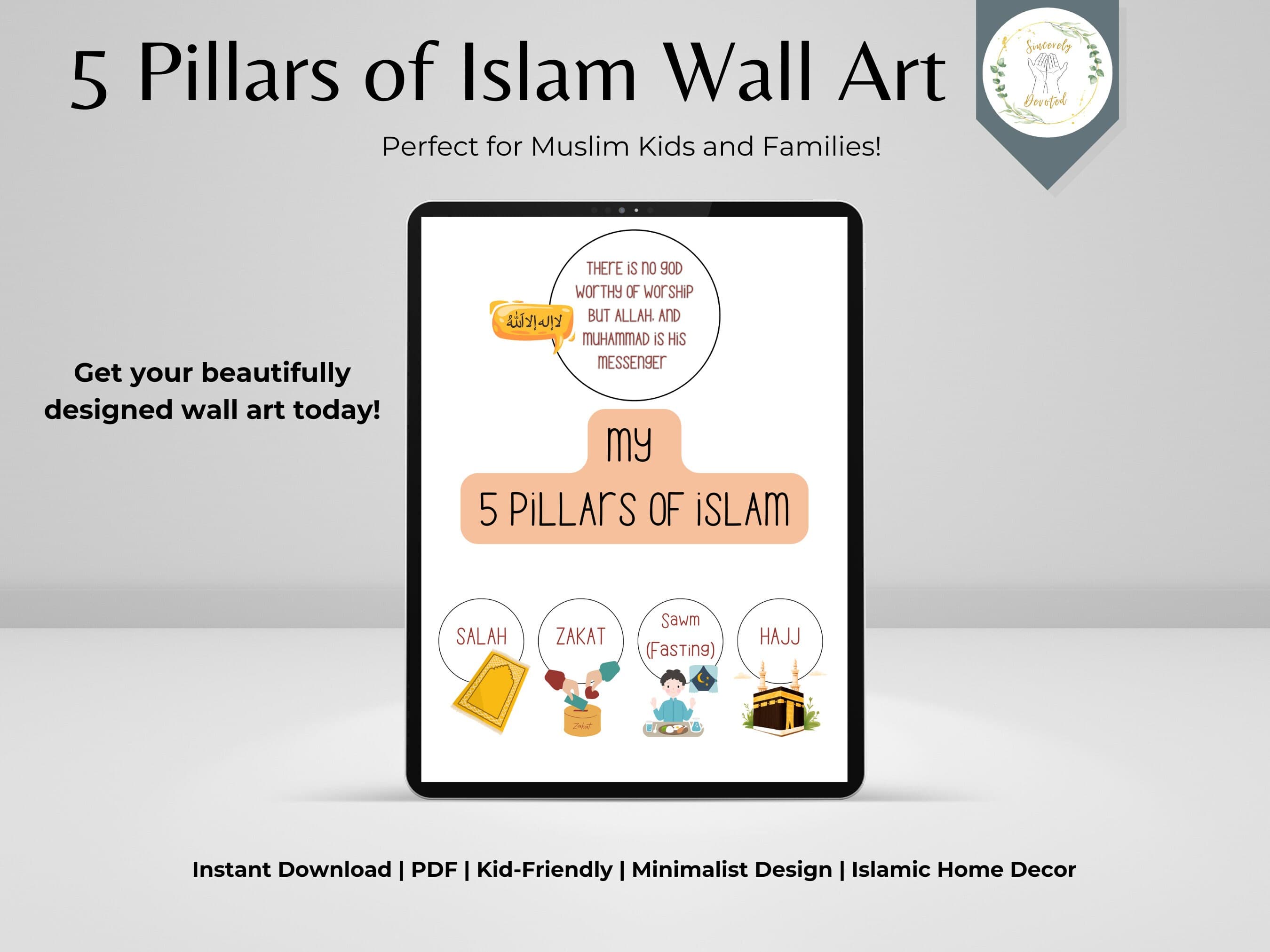 Islamic Articles of Faith & Pillars Art Print (Digital Download) - image 3
