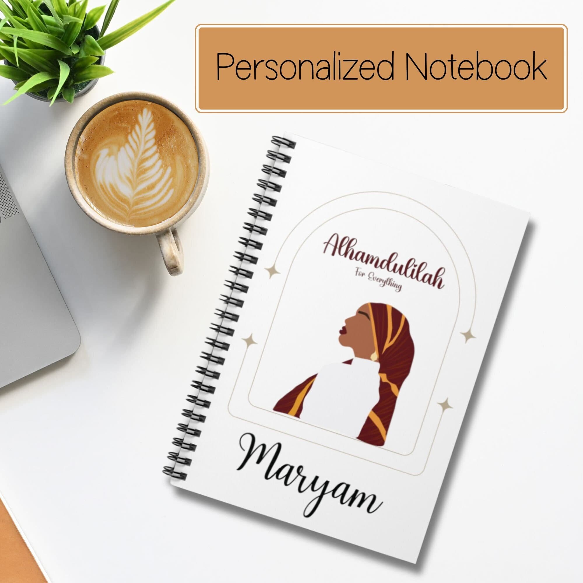Personalized Muslim Notebook: Alhamdulillah Gift, Hijabi Journal