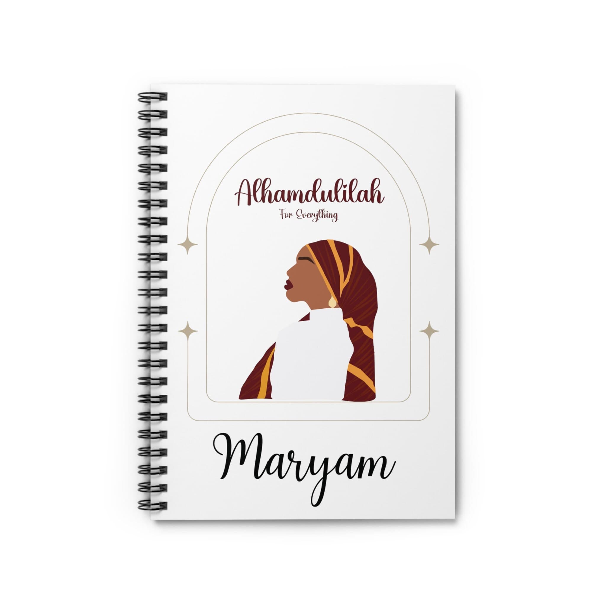 Personalized Muslim Notebook: Alhamdulillah Gift, Hijabi Journal - image 3