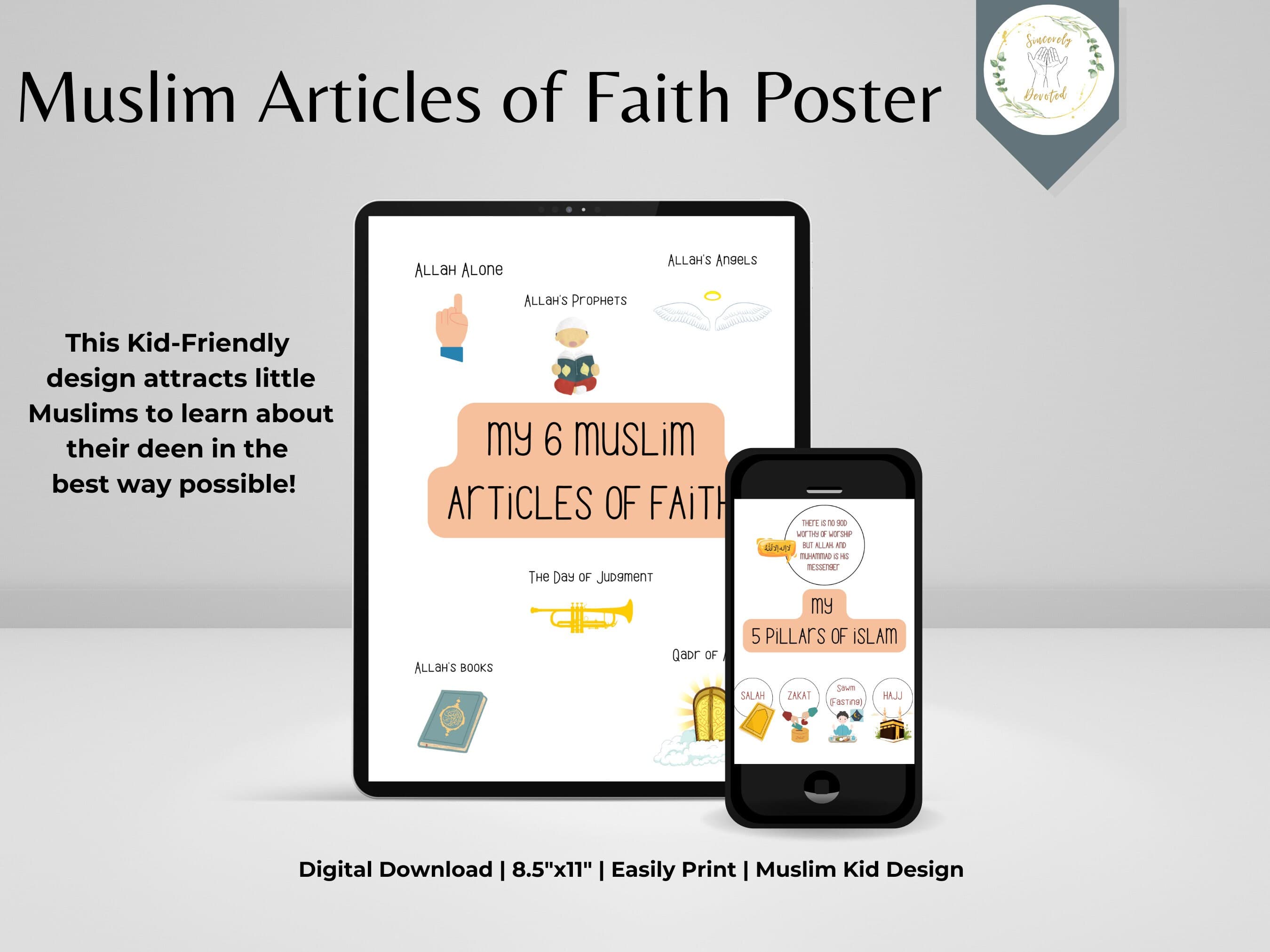Islamic Articles of Faith & Pillars Art Print (Digital Download) - image 5