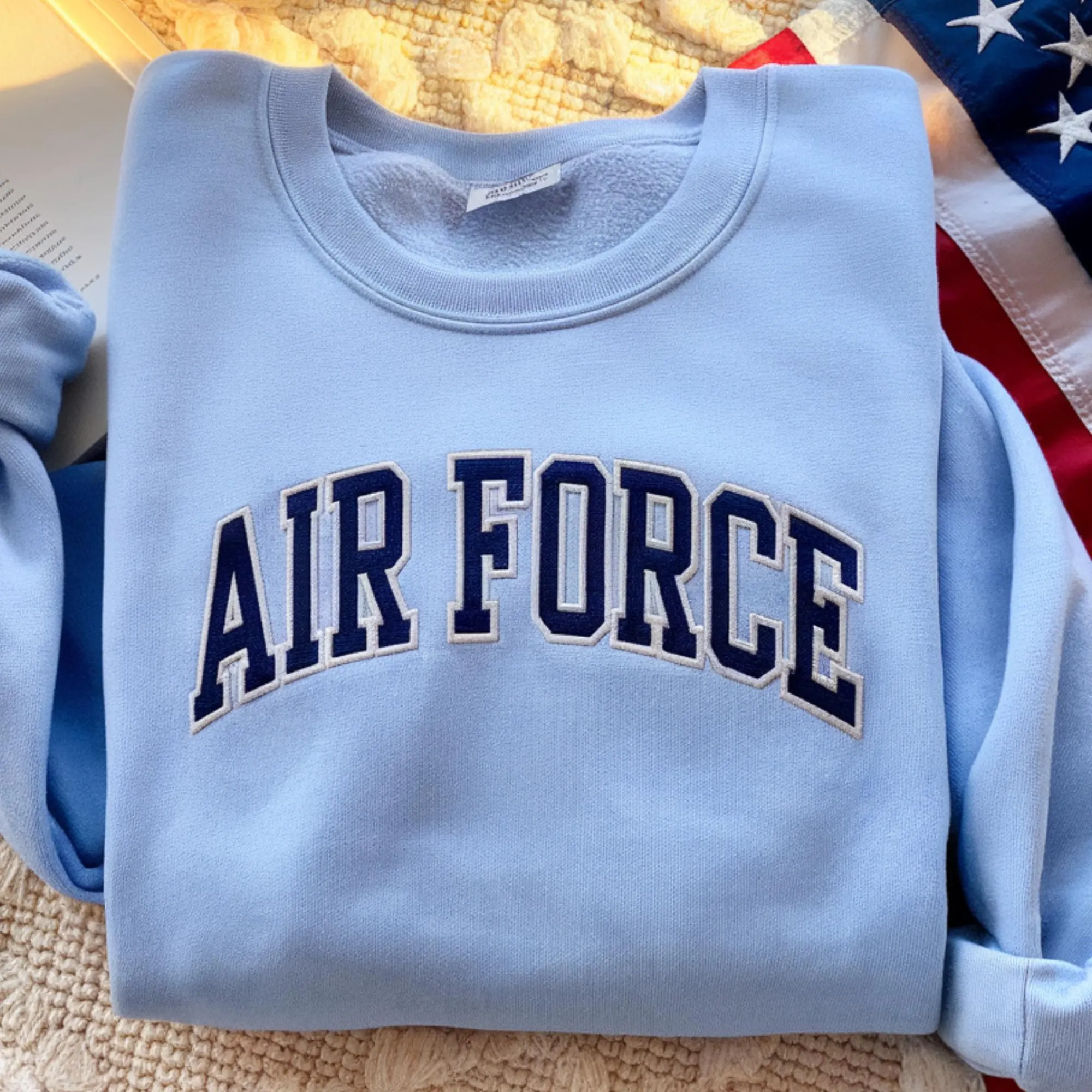 Embroidered Air Force Sweatshirt, US Airman Family Matching Shirt - image 3