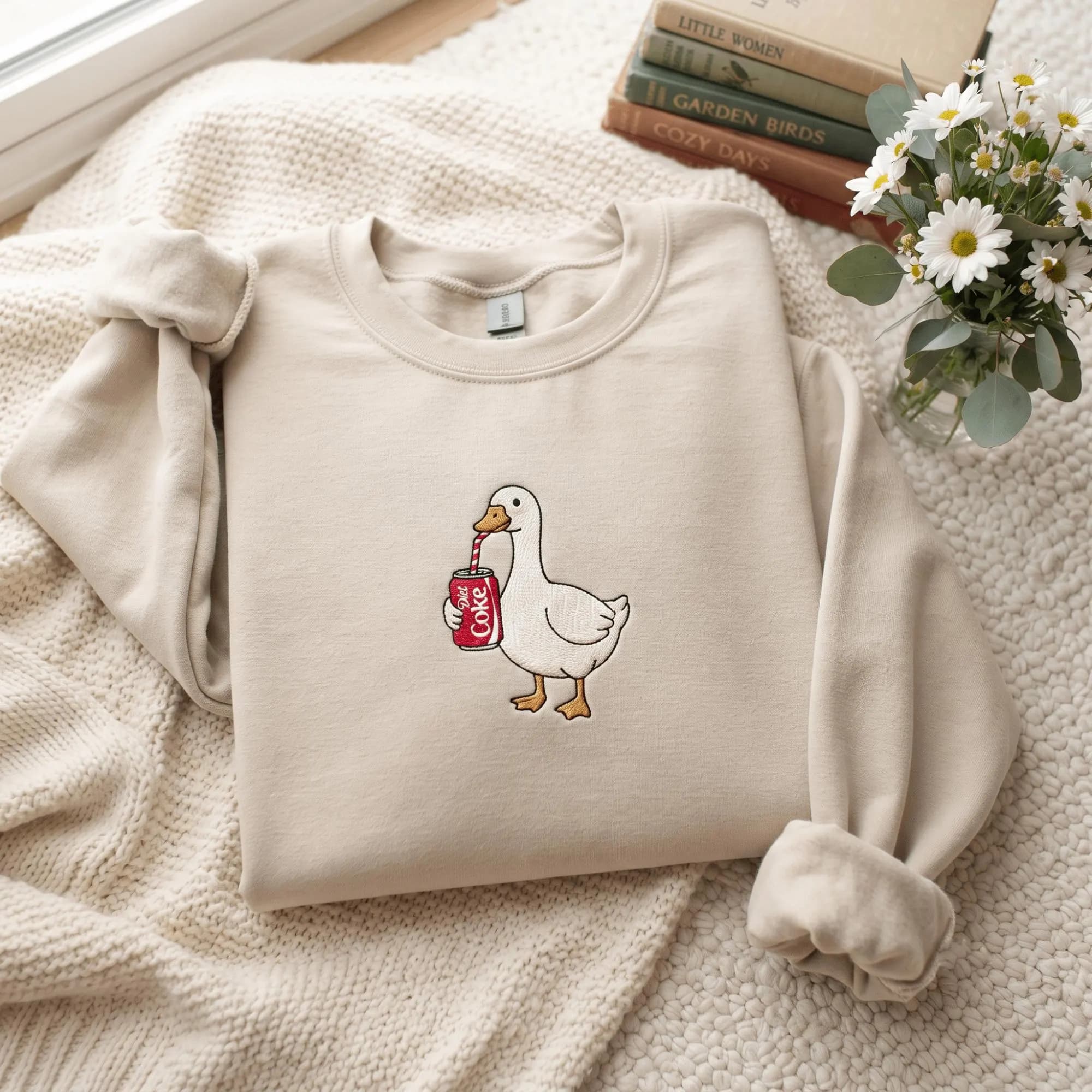 Diet Coke Silly Goose Machine Embroidery Sweatshirt, Animal Meme Gift shirt