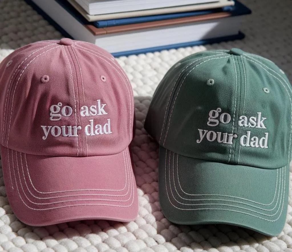 Embroidered 'Go Ask Your Dad' Hat: Funny Mom Gift - image 3