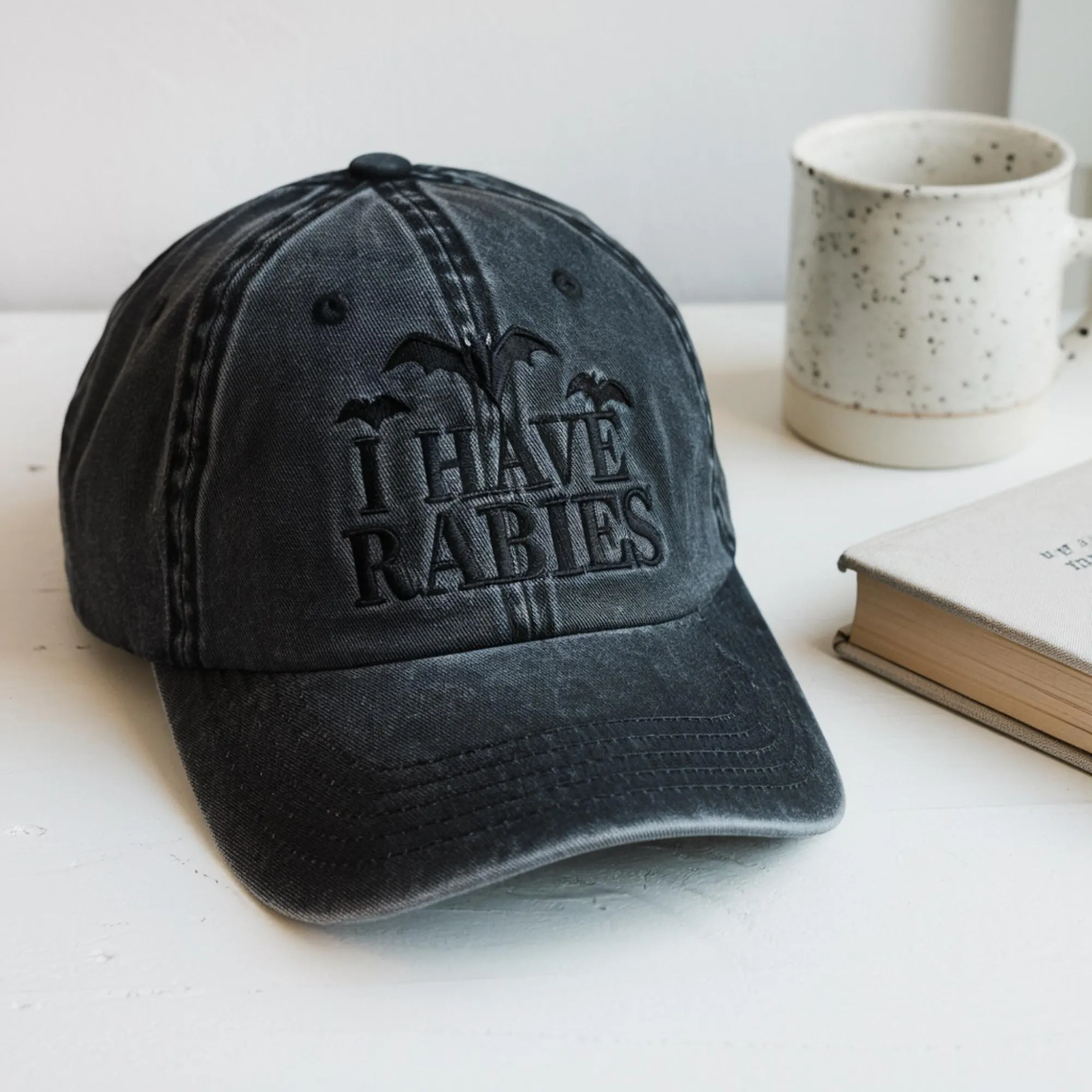 Embroidered I Have Rabies Hat, Funny Sarcasm Baseball Cap - image 4