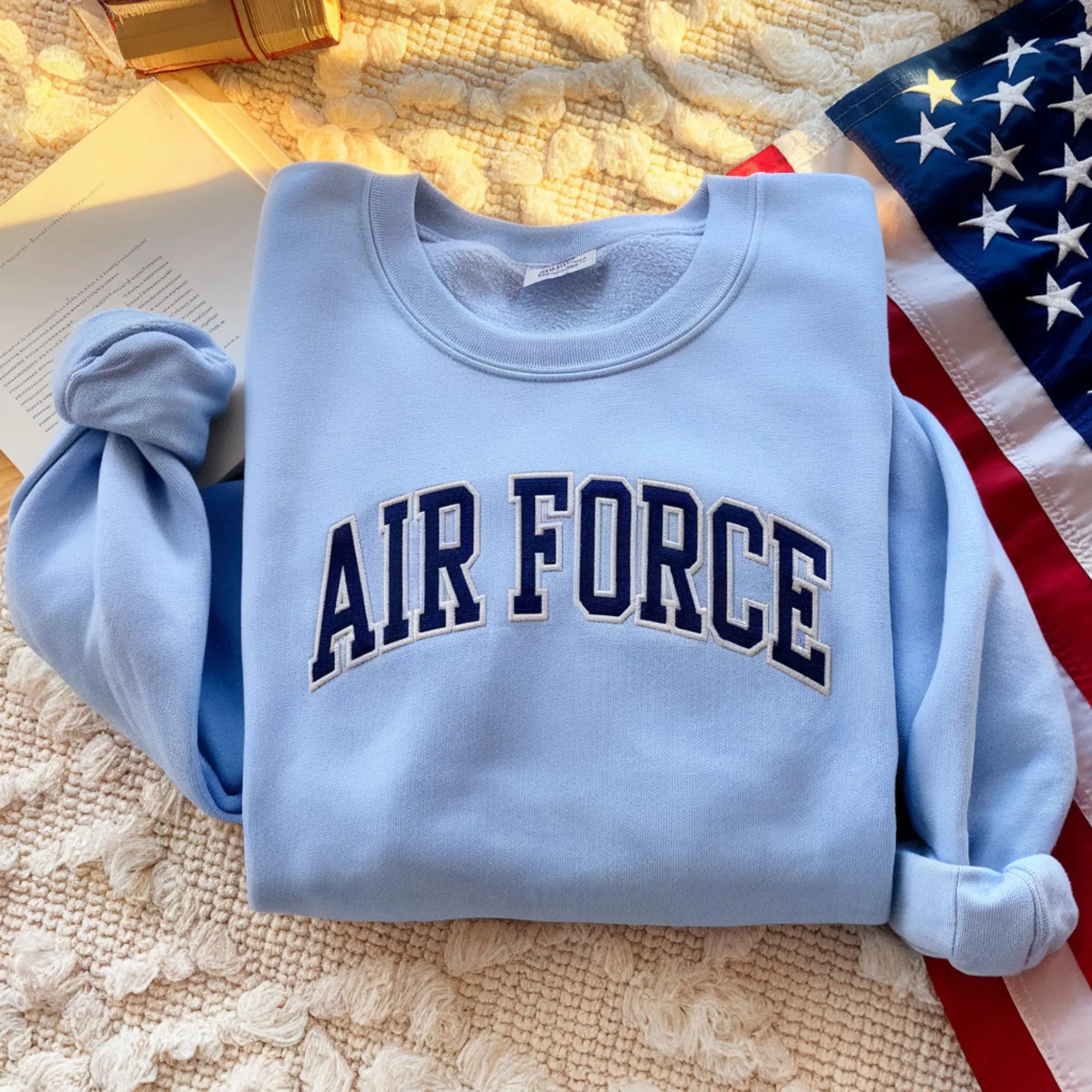 Embroidered Air Force Sweatshirt, US Airman Family Matching Shirt