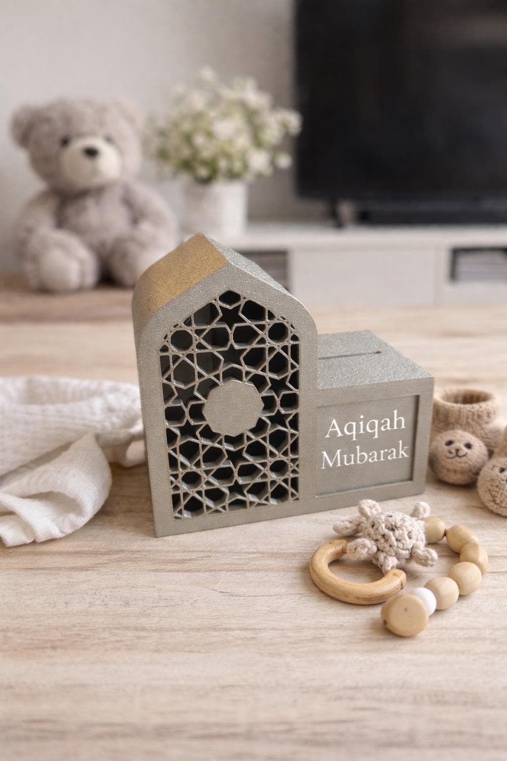 Personalised Sadaqah Box | Hajj Mubarak Gift | Islamic Charity Box | Nikkah Gift | Aqiqah Gift | Muslim Home Decor | Money Box - image 4