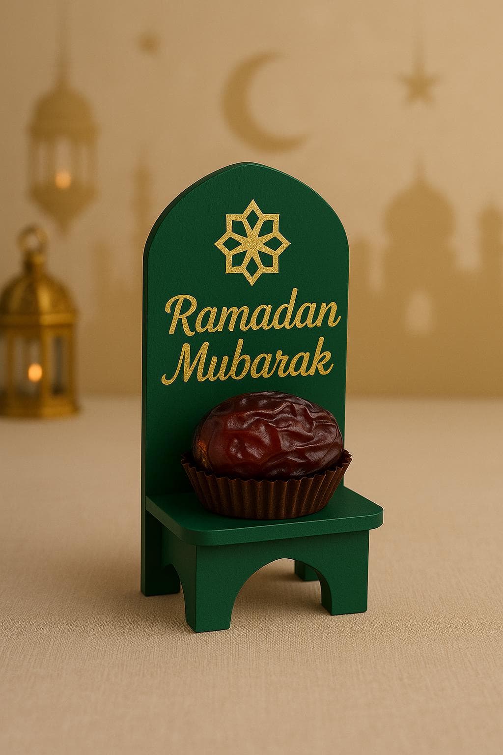 Personalised Ramadan Chocolate Holder • Name Place Setting • Iftar Table Decor • Chocolate & Date Favour Stand • Eid Party Gift - image 4