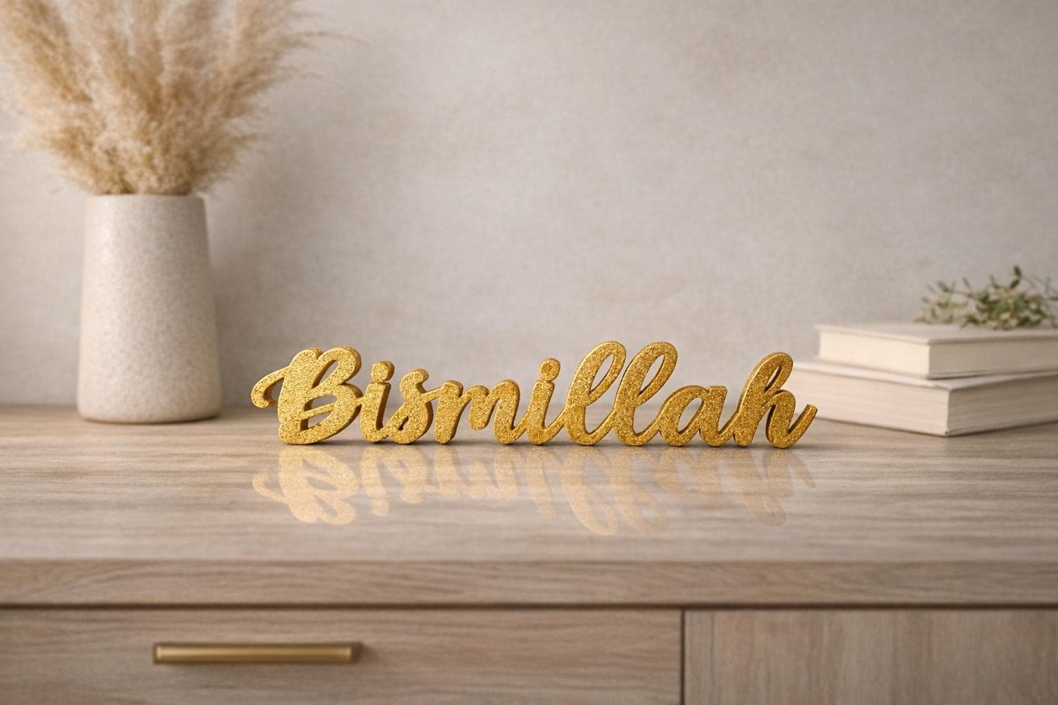Bismillah Table Decor –Ramadan decor- Personalized Islamic Home Decor – Muslim Gift for Home & Housewarming - image 4