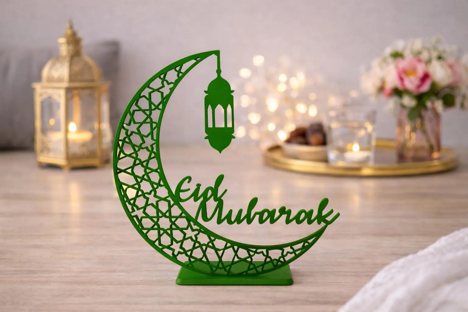 Eid Mubarak Table Decoration – 3D Printed Islamic Centerpiece | Customizable Eid or Ramadan Gift - image 2