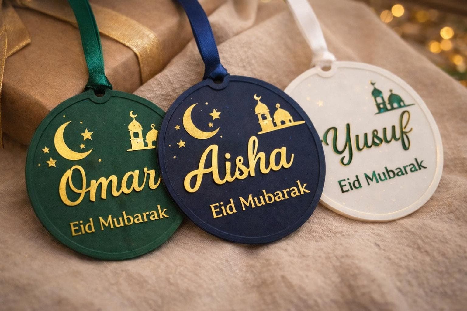 Personalised Ramadan or Eid Mubarak Ornament | Custom Muslim Name Decor | Islamic Home Decoration | Ramadan & Eid Gift