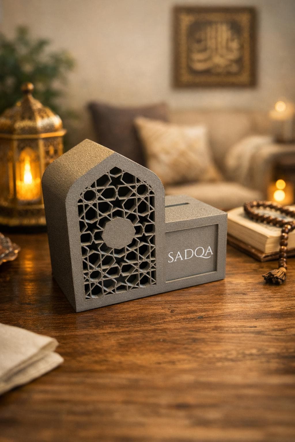 Personalised Sadaqah Box | Custom Family Charity Box | Ramadan Islamic Gift