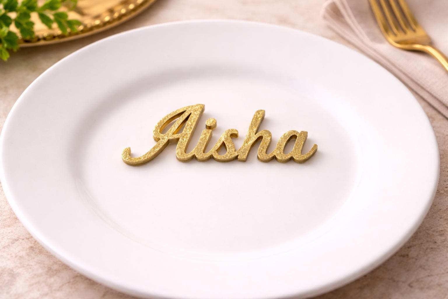 Personalised Ramadan Name Place Settings | Muslim Table Decor | Eid Place Names | Script Name Design