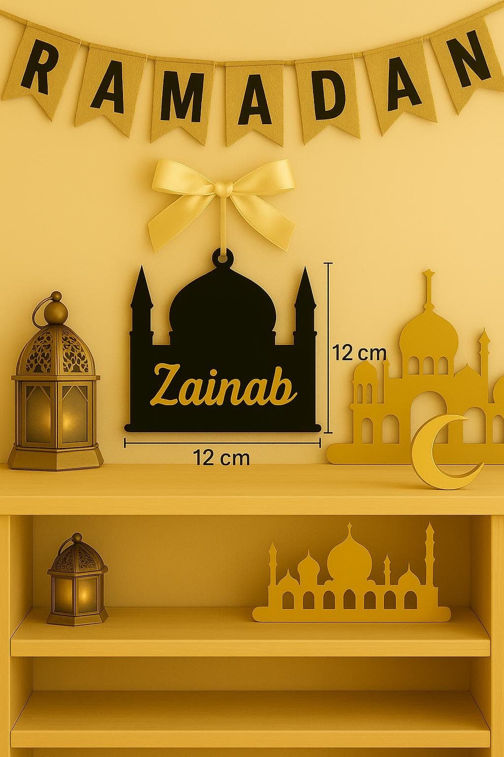 Personalised Ramadan Name Ornament | Custom Islamic Decor | Eid Gift | Ramadan Tree Ornament - image 5
