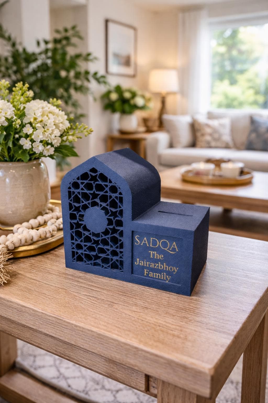 Ramadan Decor Personalised Sadaqah Box | Islamic Home Decor | Eid Gift for Family | Mosque Charity Box - image 3