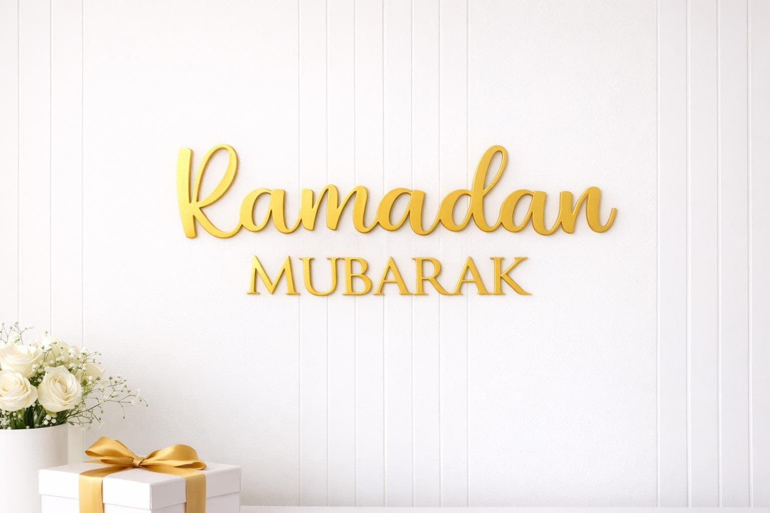 Ramadan Mubarak Wall Sign | 3D Islamic Wall Art | Ramadan Decor | Eid Gift | Modern Islamic Home Décor