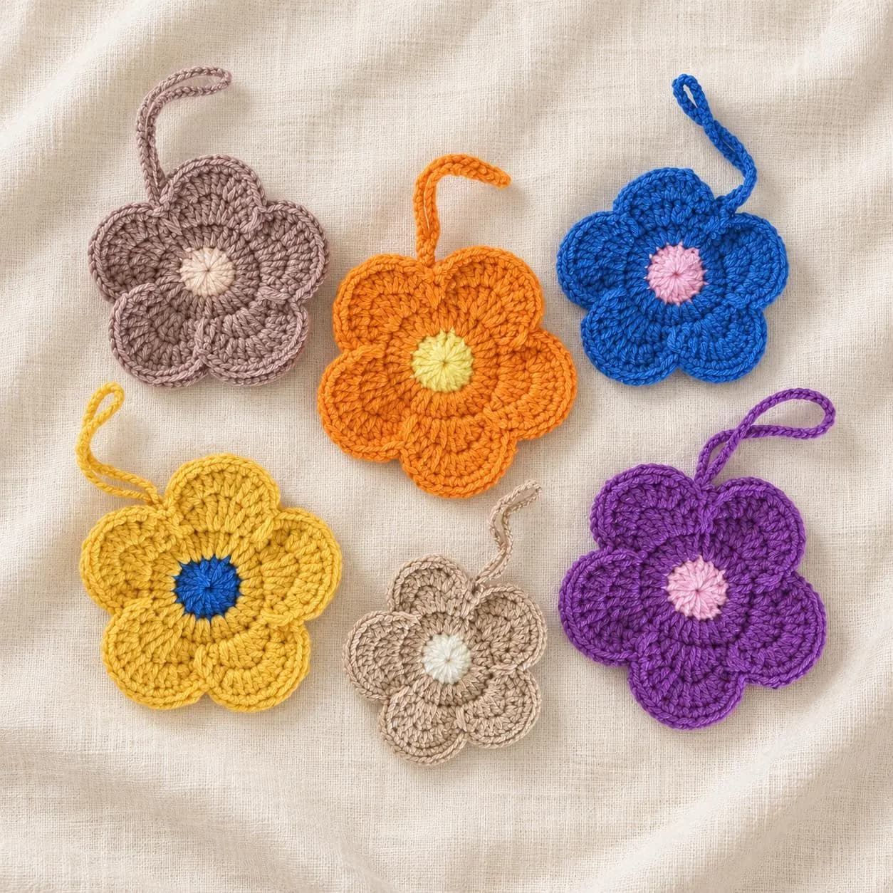 Handmade Crochet Flower Pouch, Hijab Pin Holder, Mini Jewelry Bag, Travel Ring Case, Colorful Gift for Her