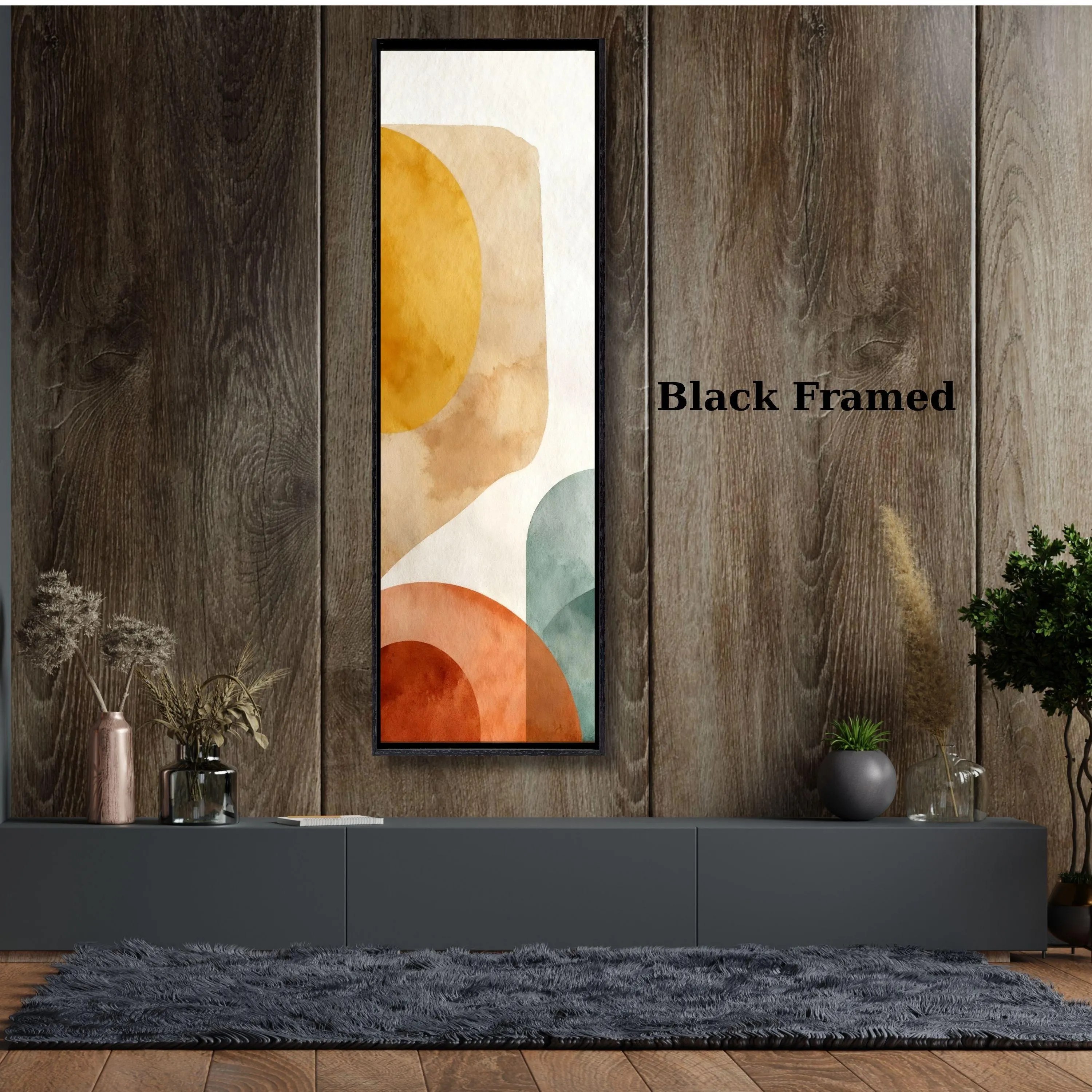 Tall Narrow Canvas Wall Art - Modern Minimalist Vertical Decor