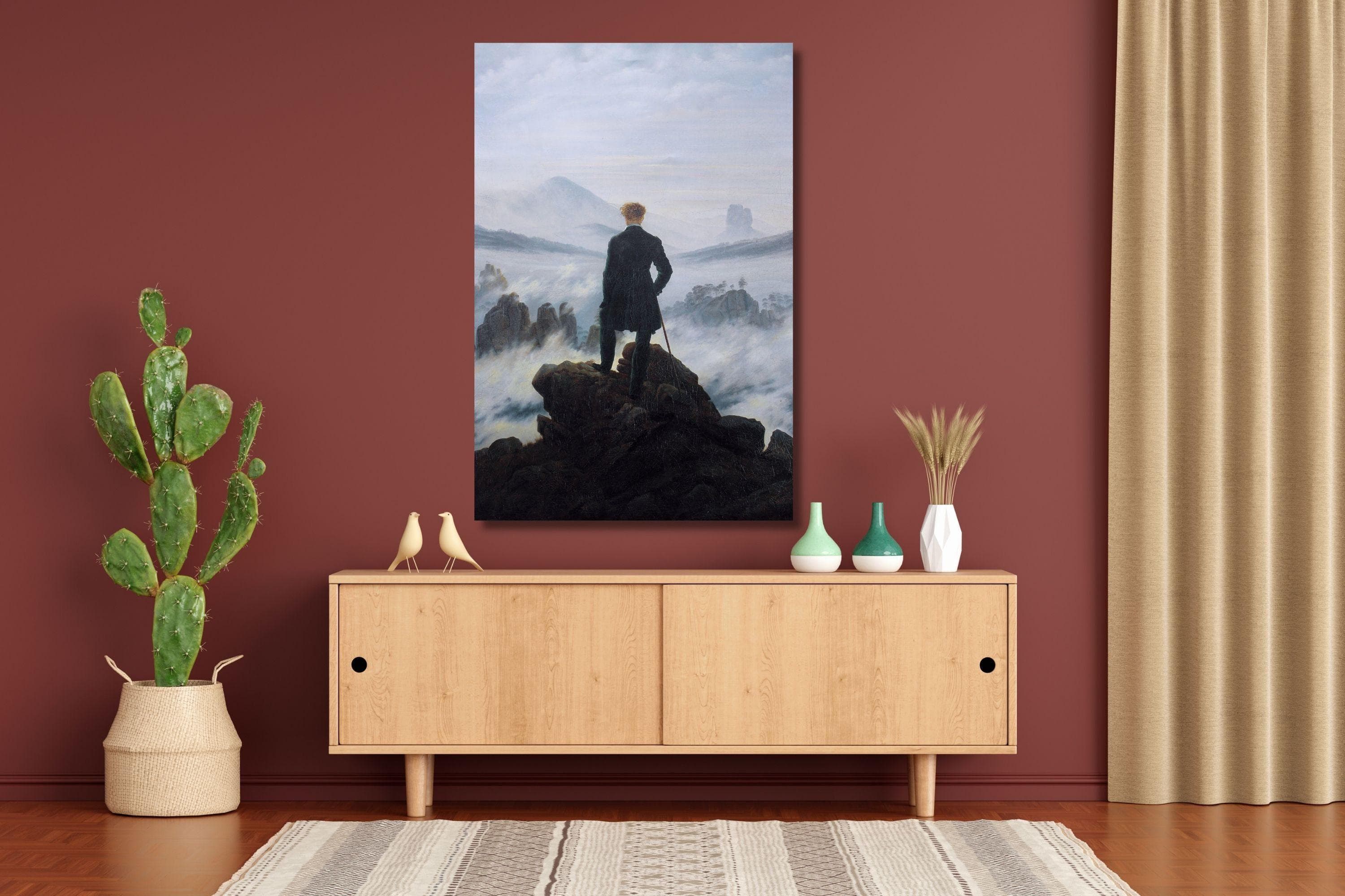 Wanderer Above the Sea of Fog Canvas Print: Caspar David Friedrich Vintage Art - image 4
