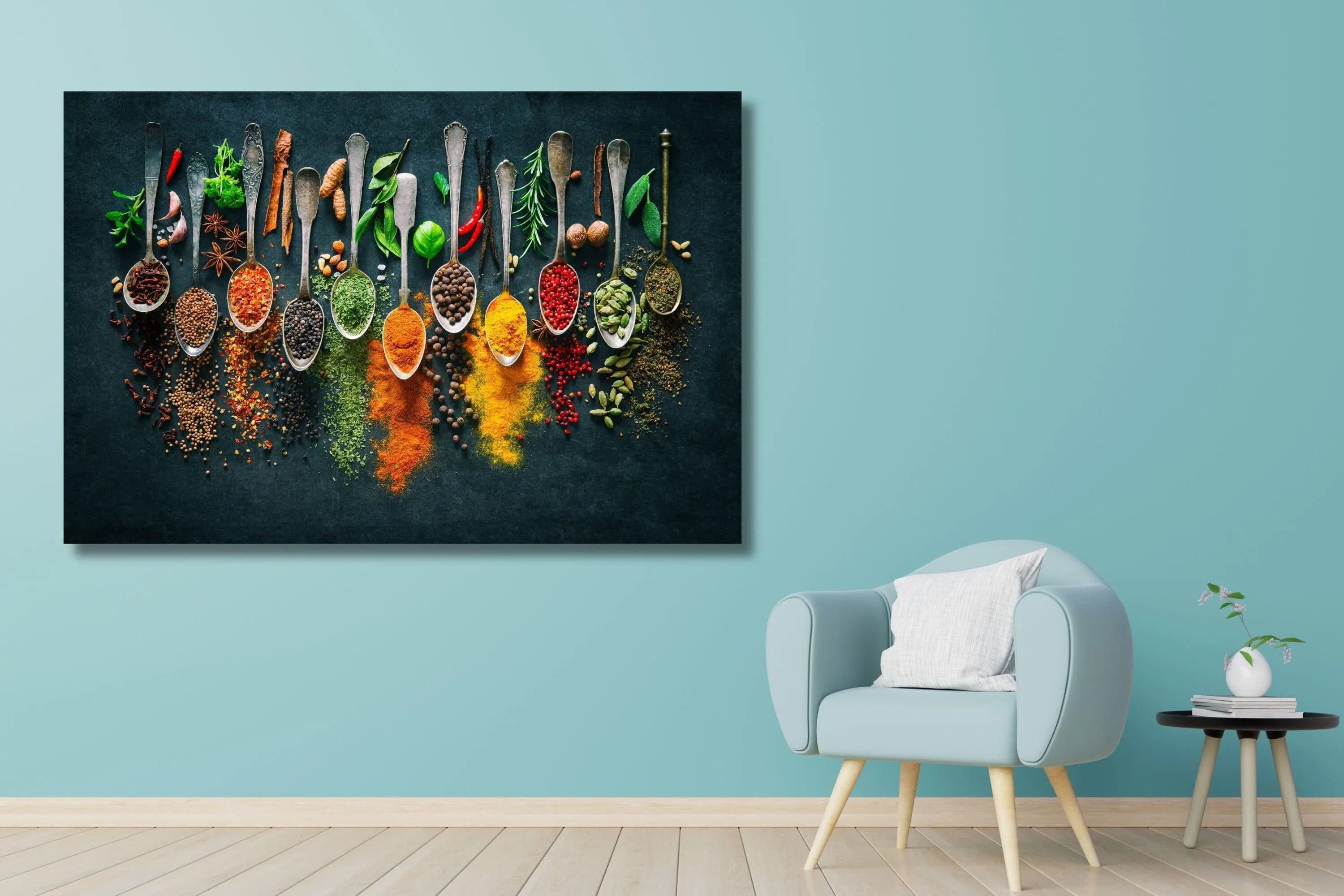 Spices and Herbs Kitchen Wall Art, Food Photography Print, Modern Kitchen Decor