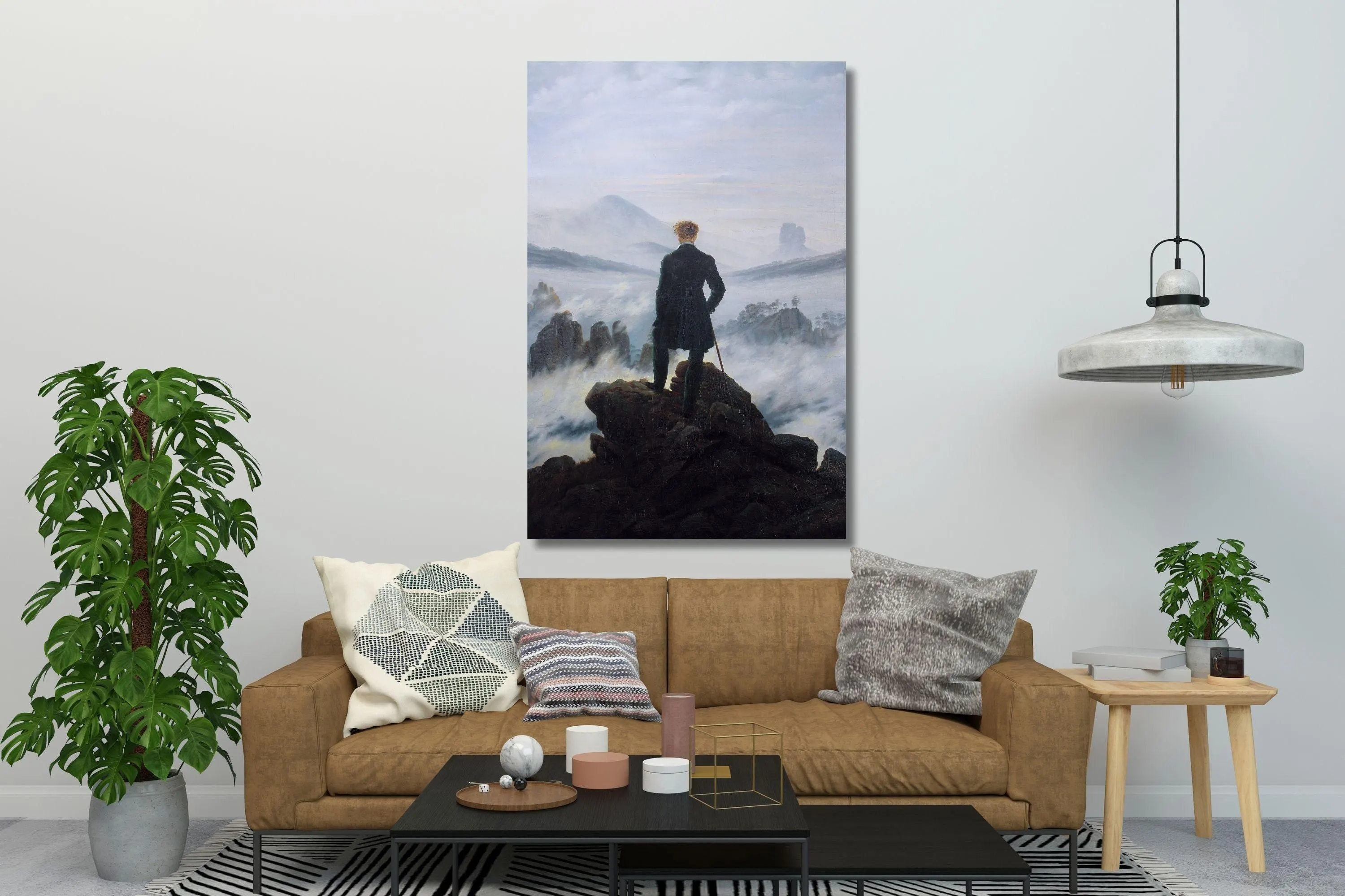 Wanderer Above the Sea of Fog Canvas Print: Caspar David Friedrich Vintage Art - image 3