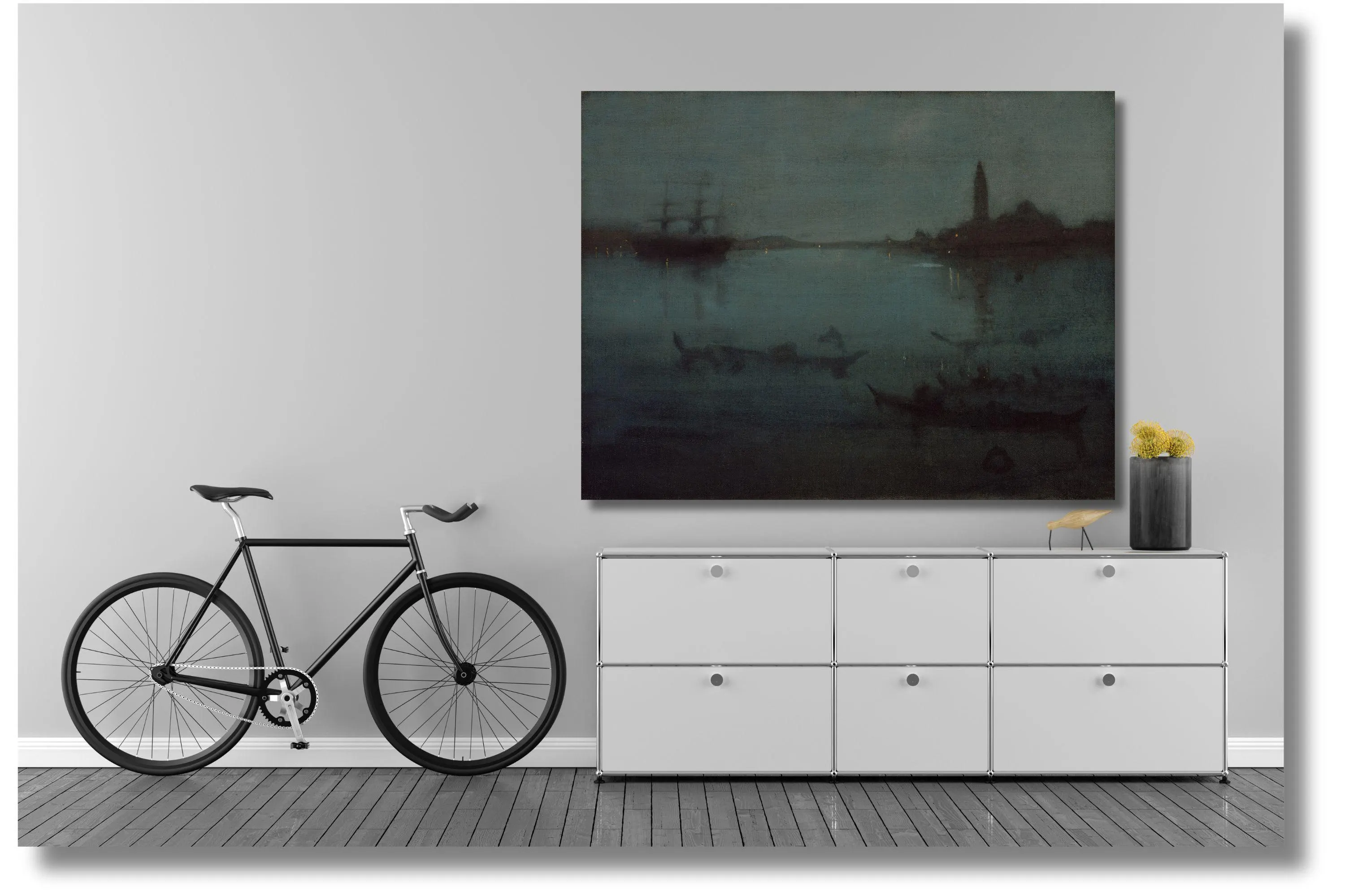 Whistler Nocturne in Blue and Silver Canvas Art Print: Gallery Wrapped or Framed Giclee - image 5
