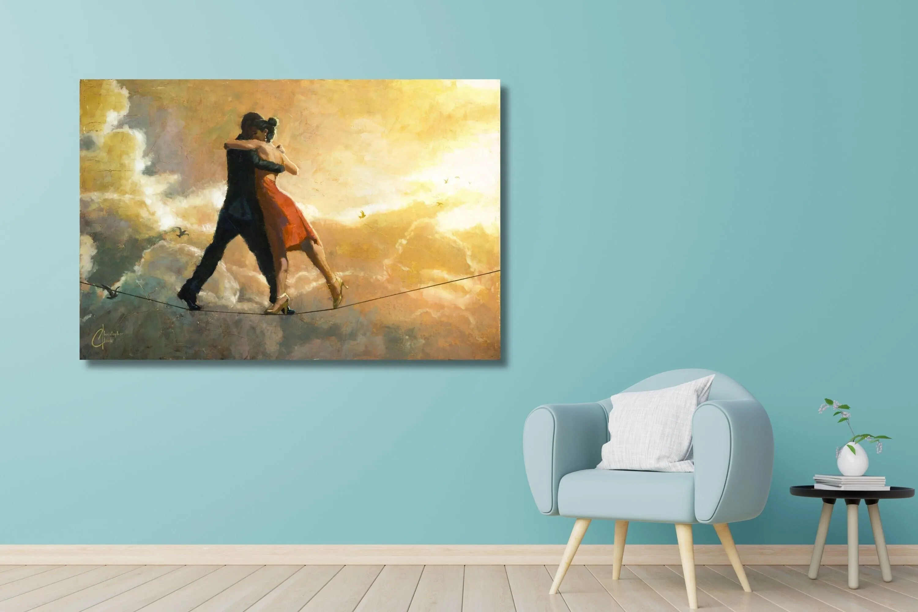 Tango Dancing Canvas Print for Modern Home Decor