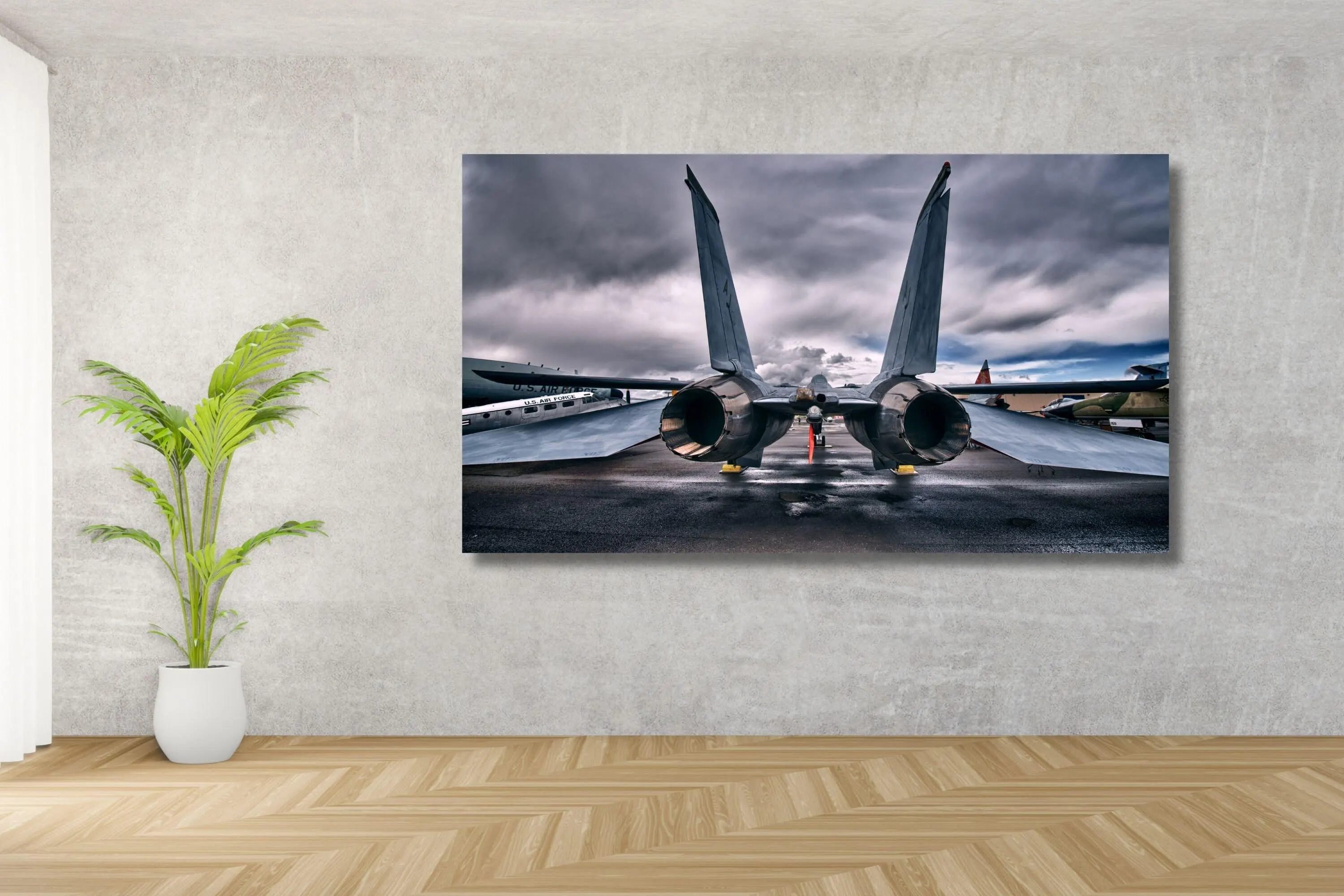 F-22 Fighter Jet Engine Canvas Art Print: Military Aircraft Poster - image 4