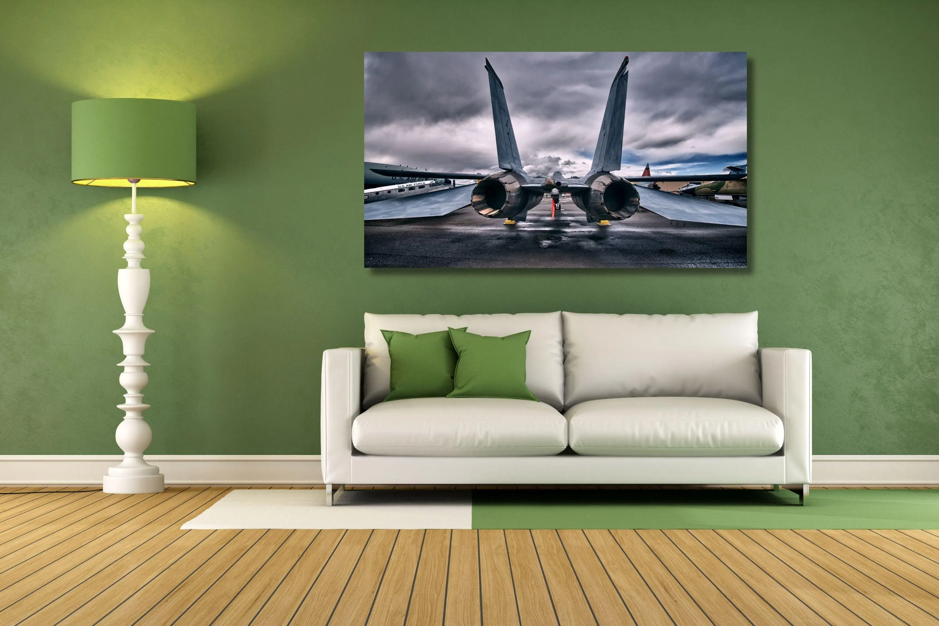 F-22 Fighter Jet Engine Canvas Art Print: Military Aircraft Poster - image 5