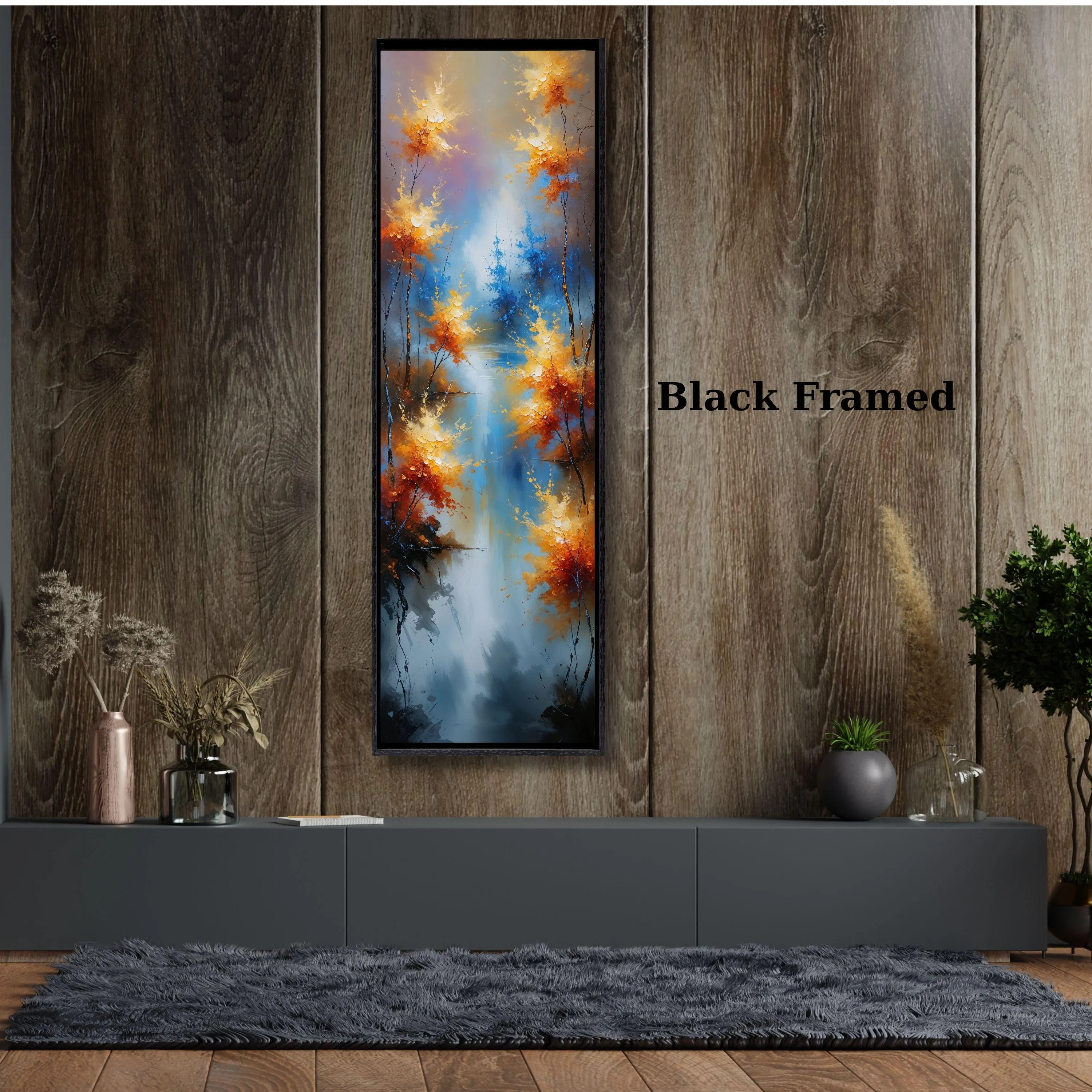 Tall Narrow Canvas Wall Art - Modern Minimalist Vertical Decor