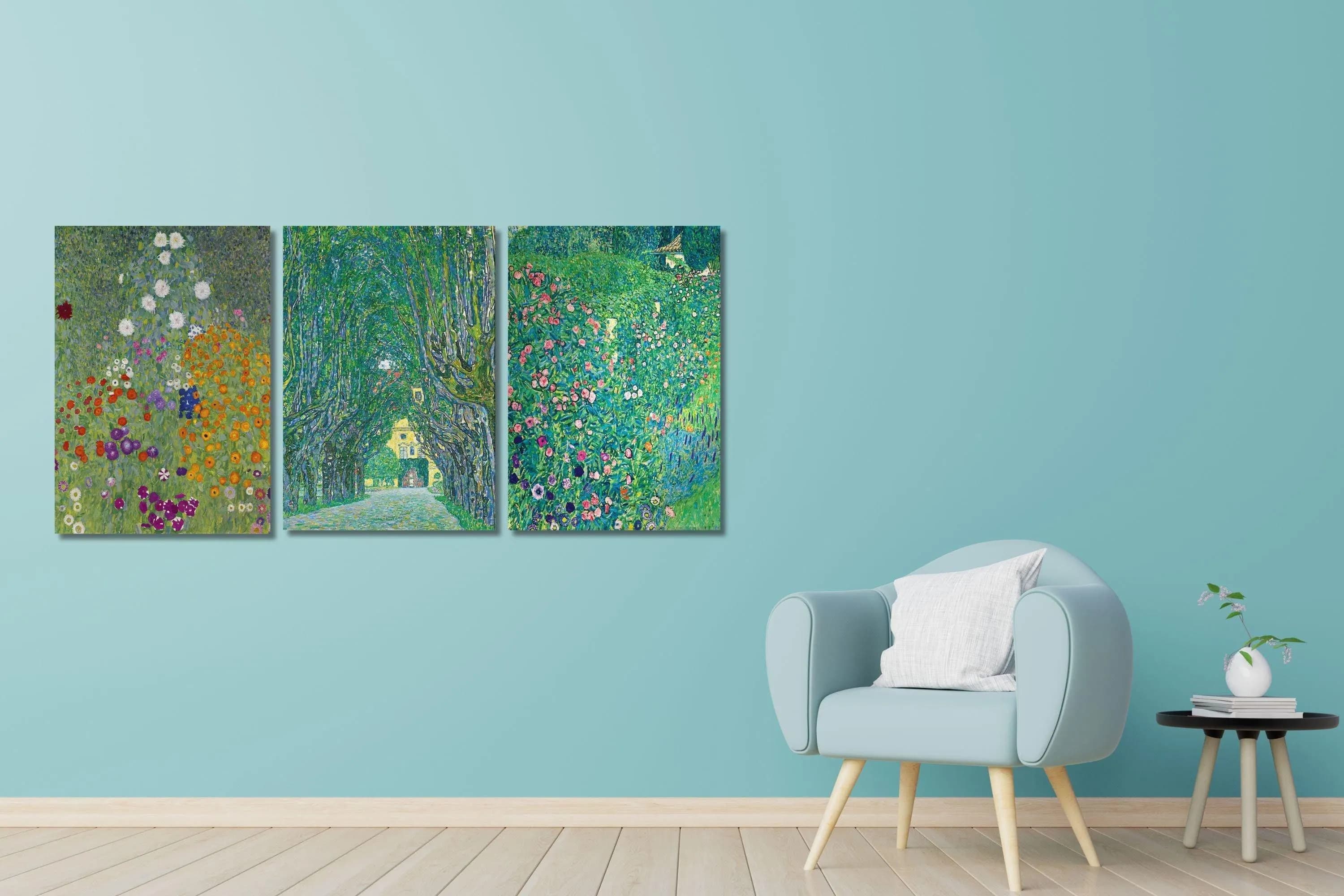 Gustav Klimt Canvas Print Set: Framed Vintage Floral Wall Art - image 3