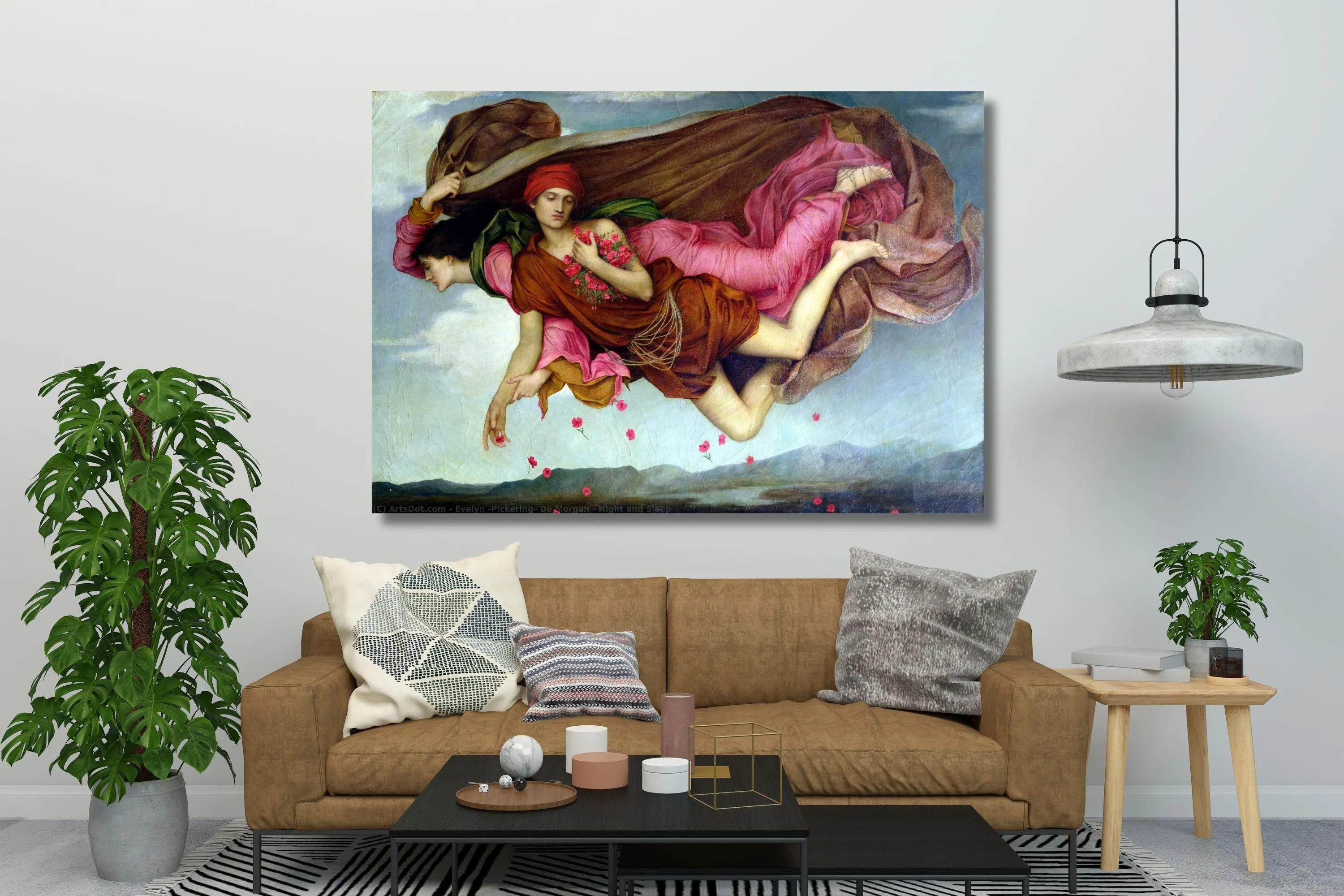Night and Sleep by Evelyn De Morgan, Pre-Raphaelite Painting, Fine Art Print - image 3